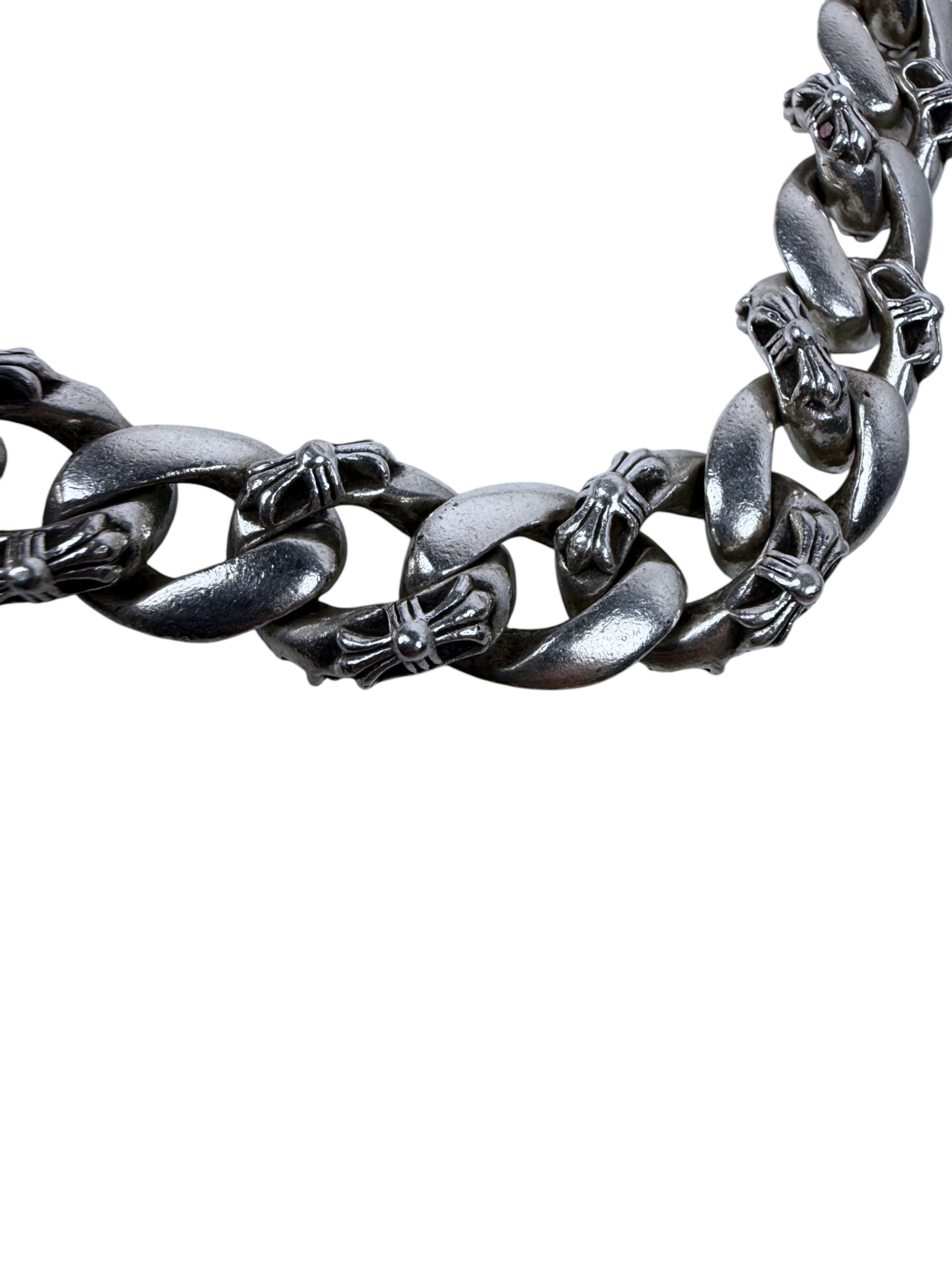 Fancy Cross Links Chrome Hearts Silver Wallet Chain