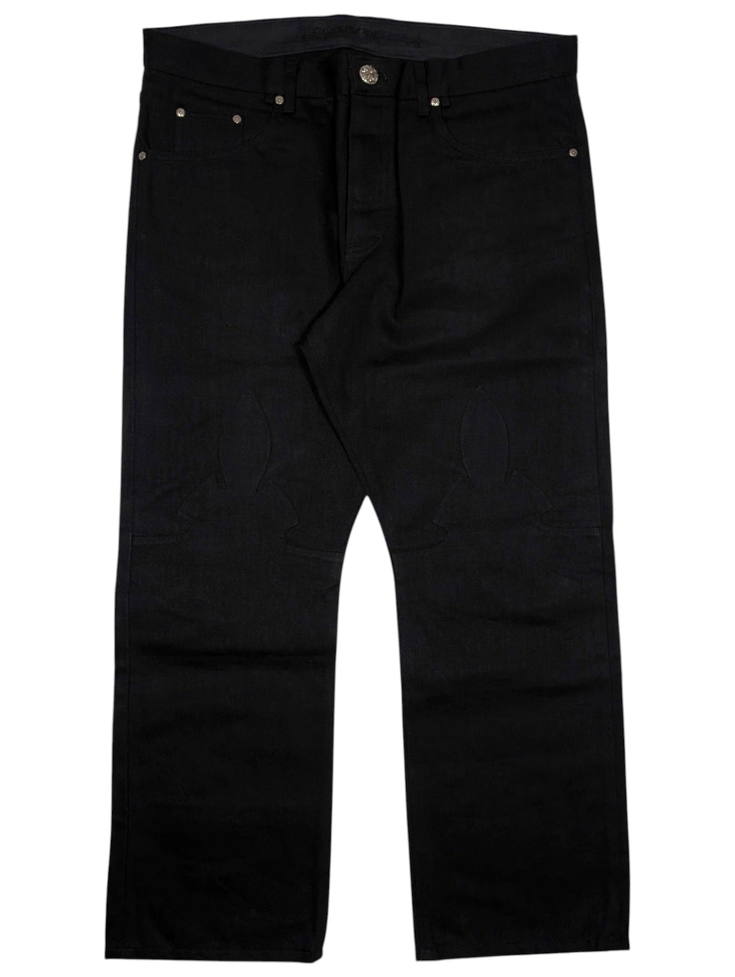 Fleur Knee Selvedge Jeans Black