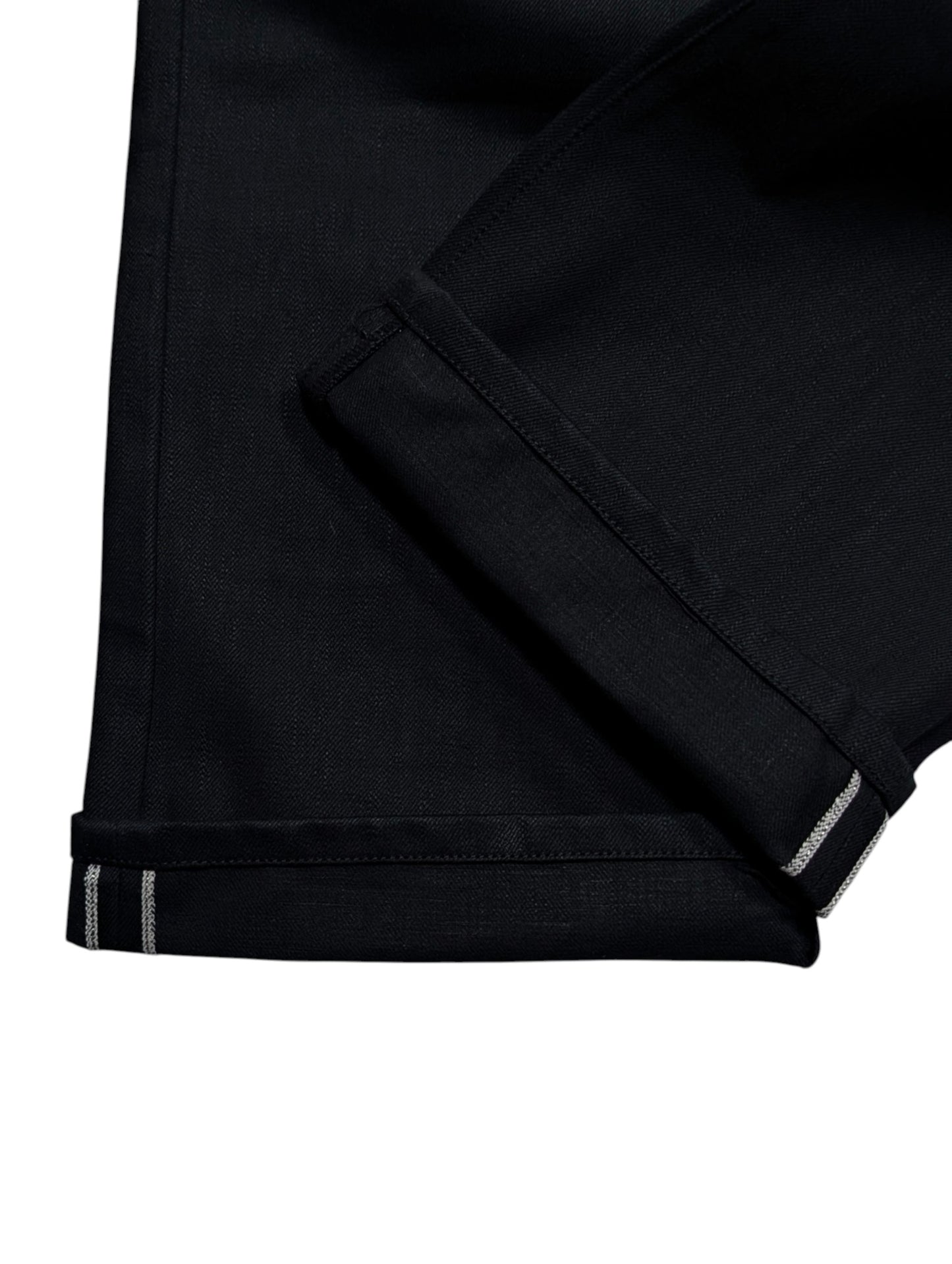 Fleur Knee Selvedge Jeans Black