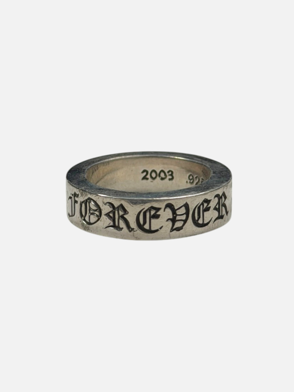 Forever Script Lettering Chrome Hearts 6mm Spacer Ring