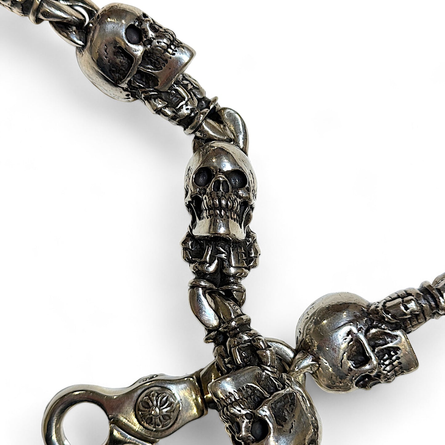 Foti Delphino Skull Double Clasp Wallet Chain