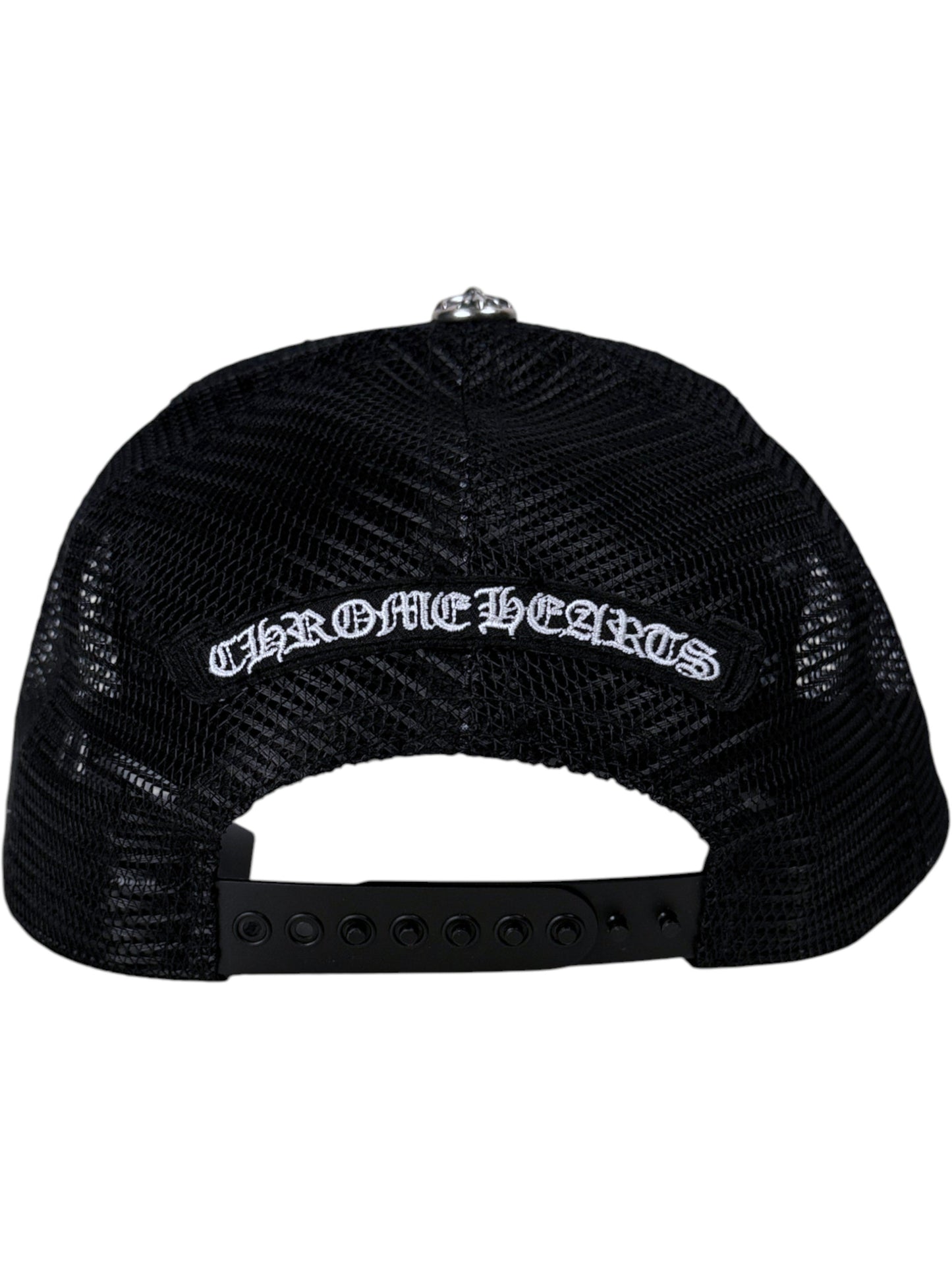 Chrome Hearts Embroidered Mesh Snapback Trucker Hat Black