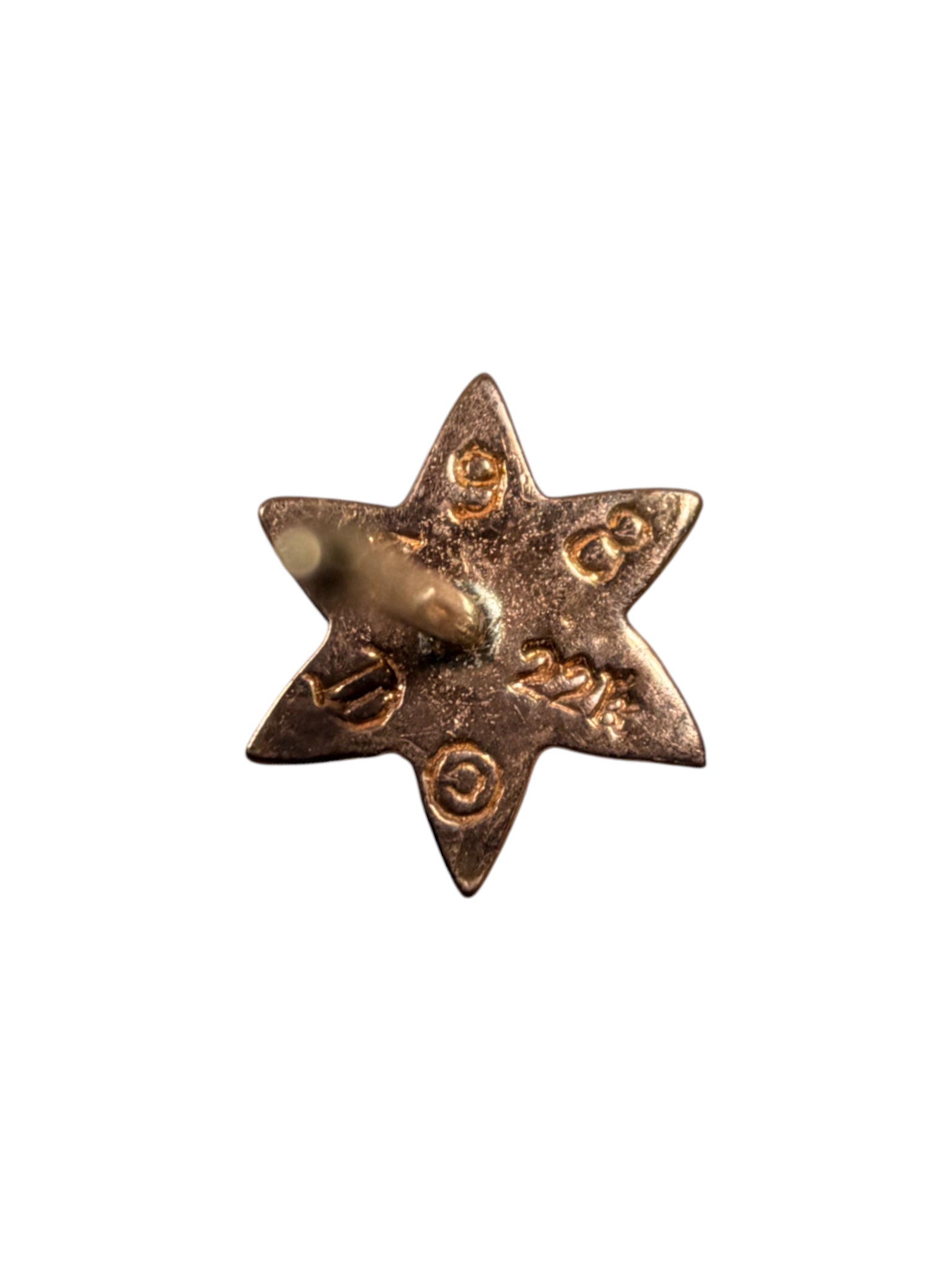 Chrome Hearts 22k Gold Star Diamond Earrings Verified YP Collective