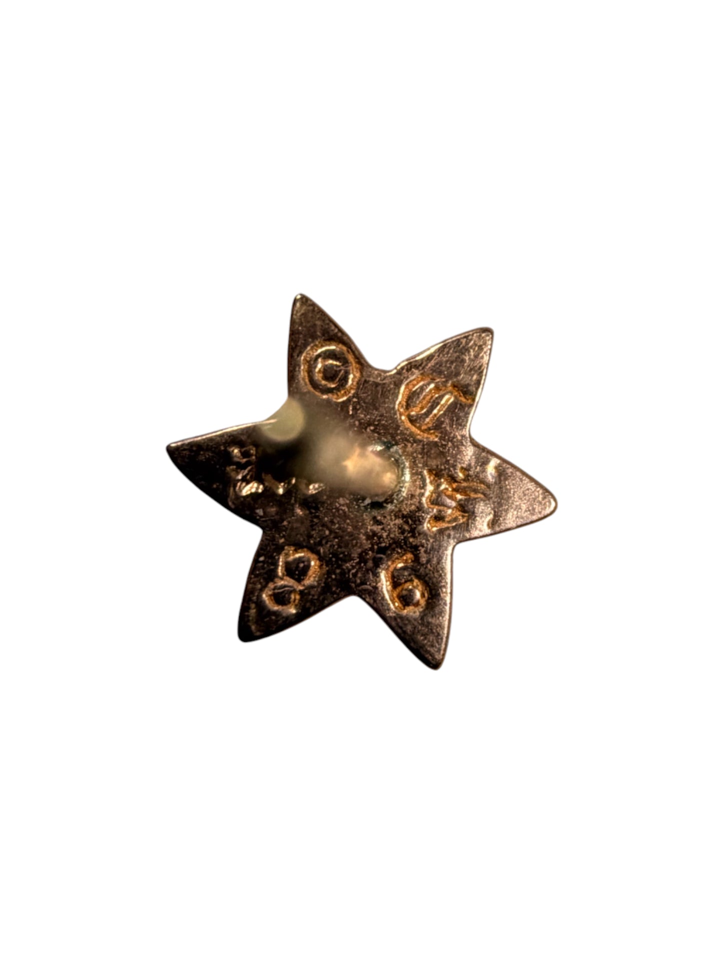 Chrome Hearts 22k Gold Star Diamond Earrings Archival
