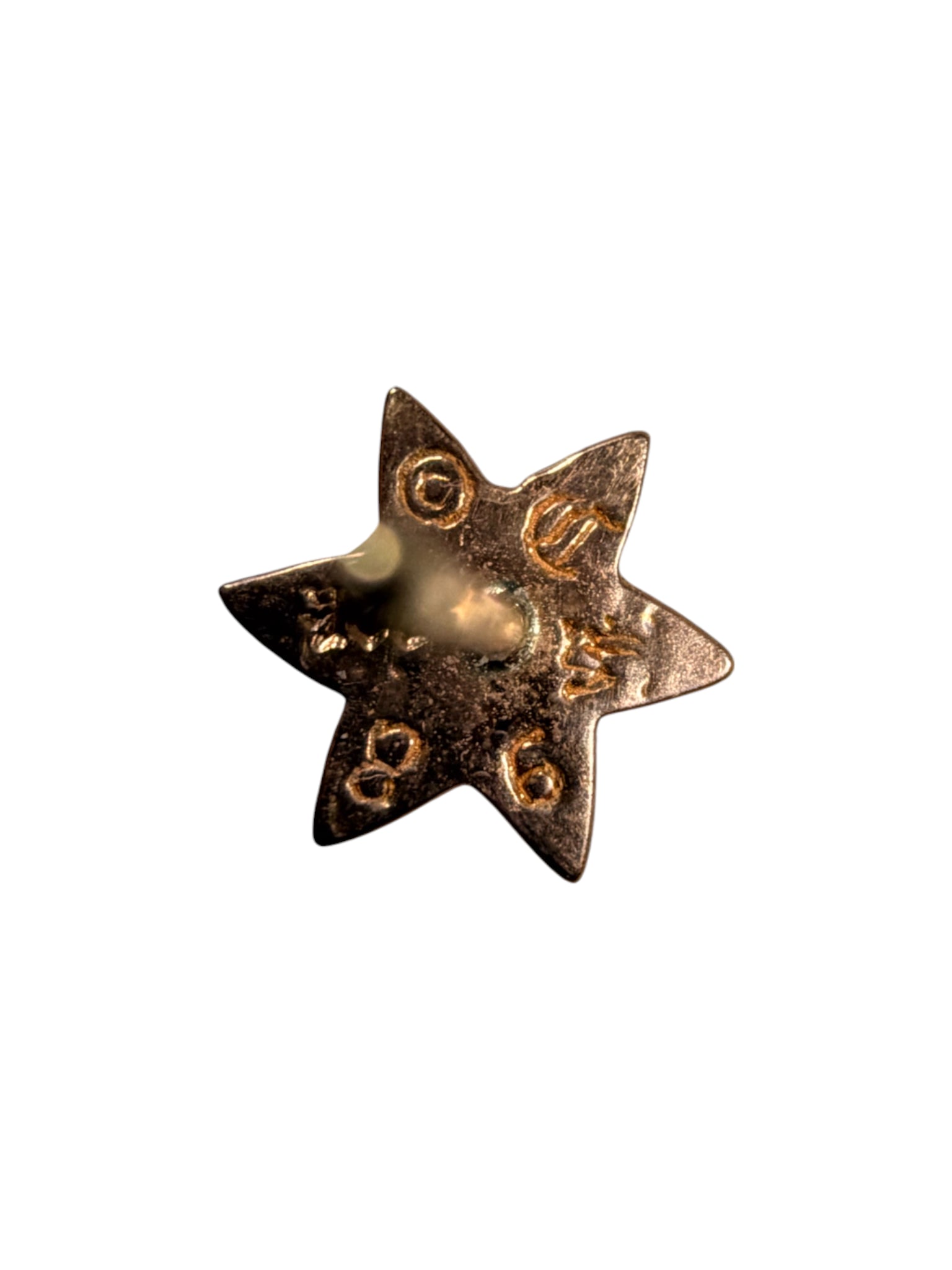Chrome Hearts 22k Gold Star Diamond Earrings Archival