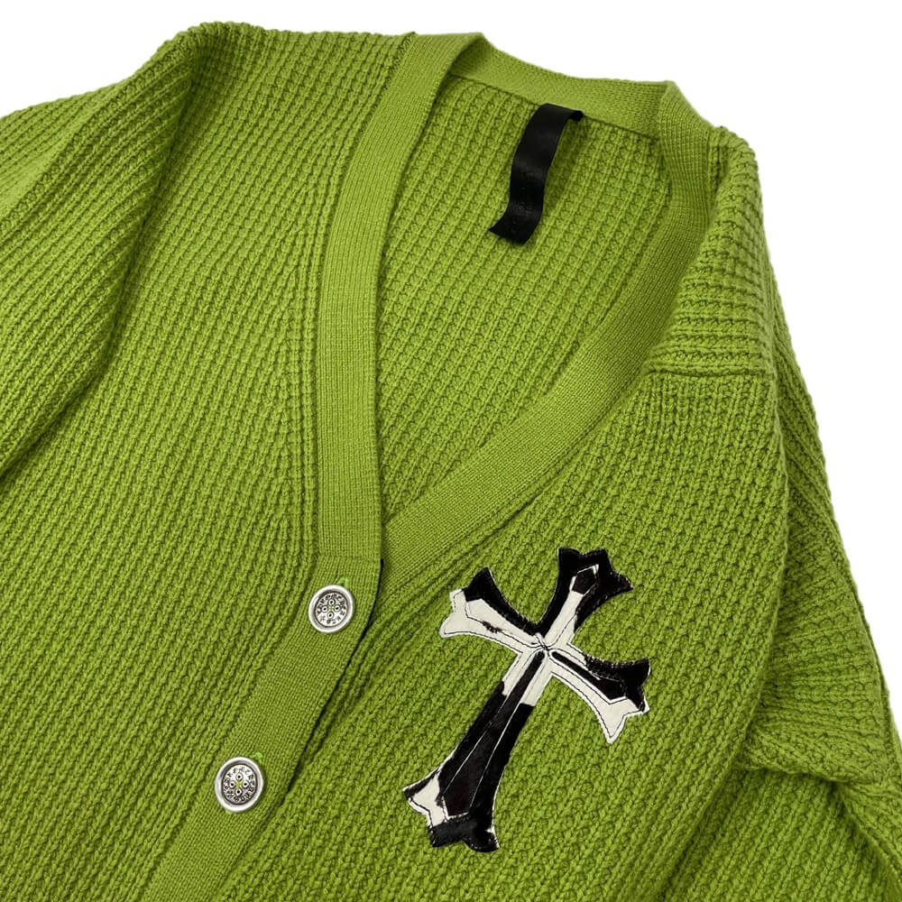Chrome Hearts 'Hit & Run' Zebra Pony Hair Cross Patch Cardigan Verified YP Collective