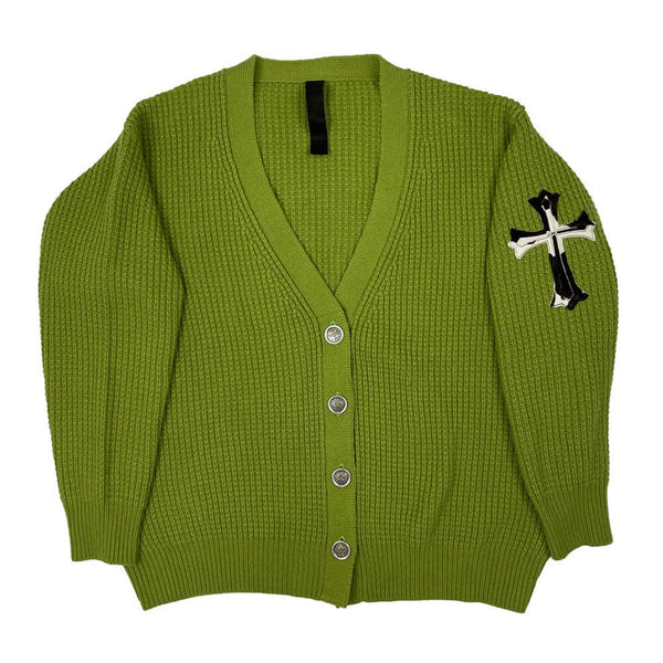 Hit & Run' Zebra Pony Hair Cross Patch Cardigan by Chrome Hearts