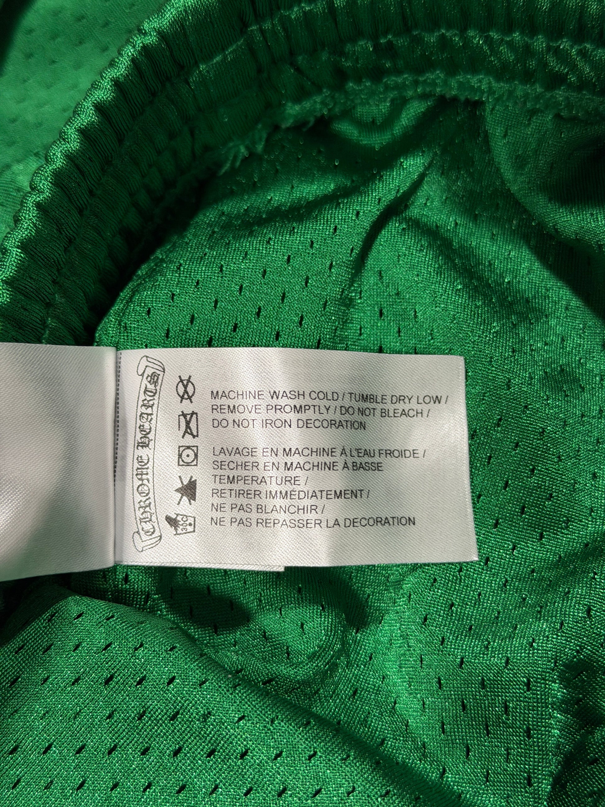 CH Green Mesh Shorts Script Logo
