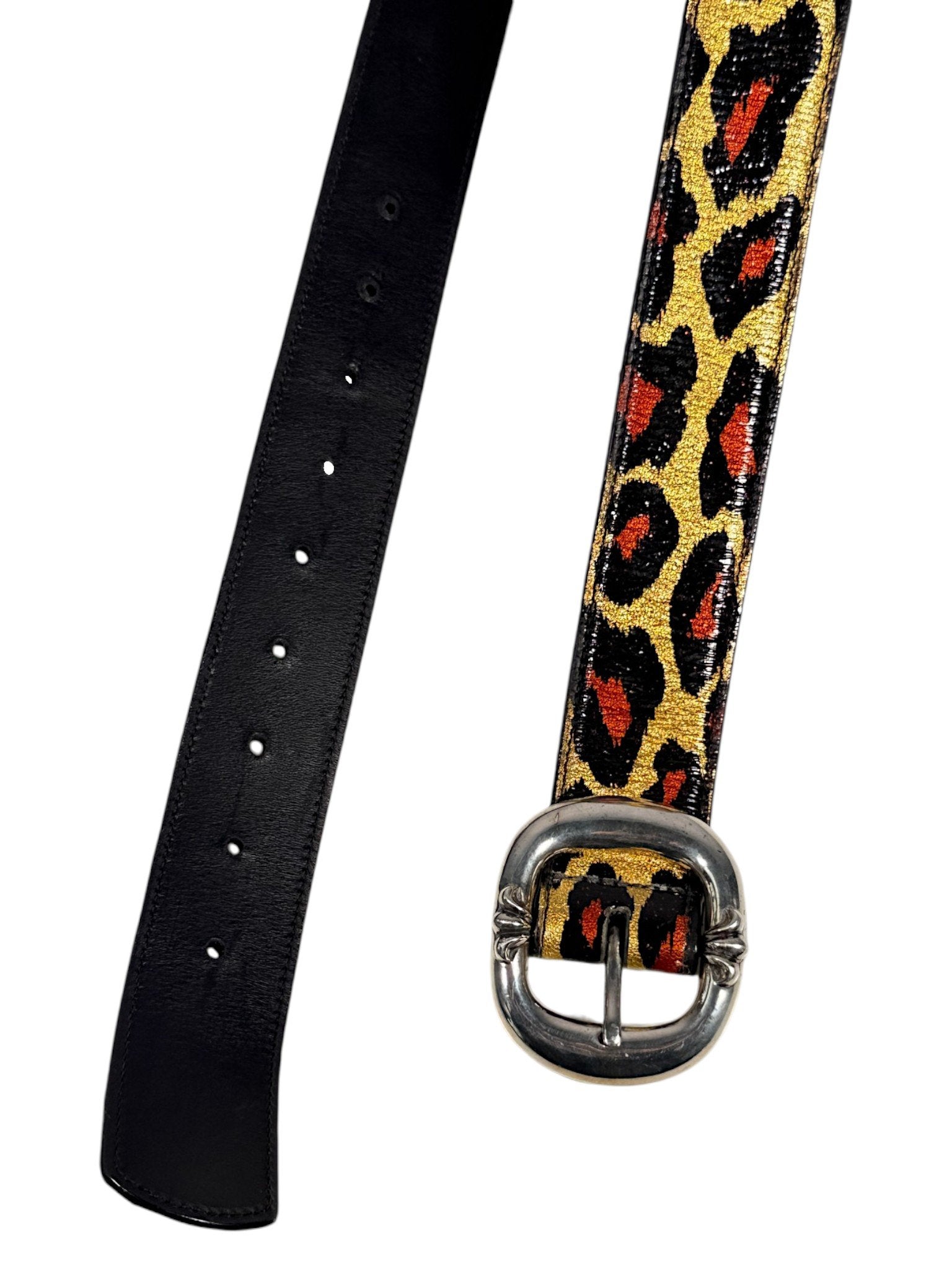 Archival Chrome Hearts Patent Leather Belt .925 Silver Buckle