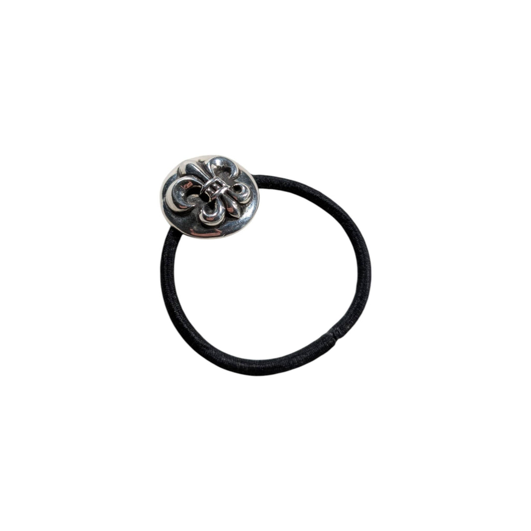 Chrome Hearts .925 Silver Fleur De Lis Hair Tie / Bracelet Sterling Silver Hardware