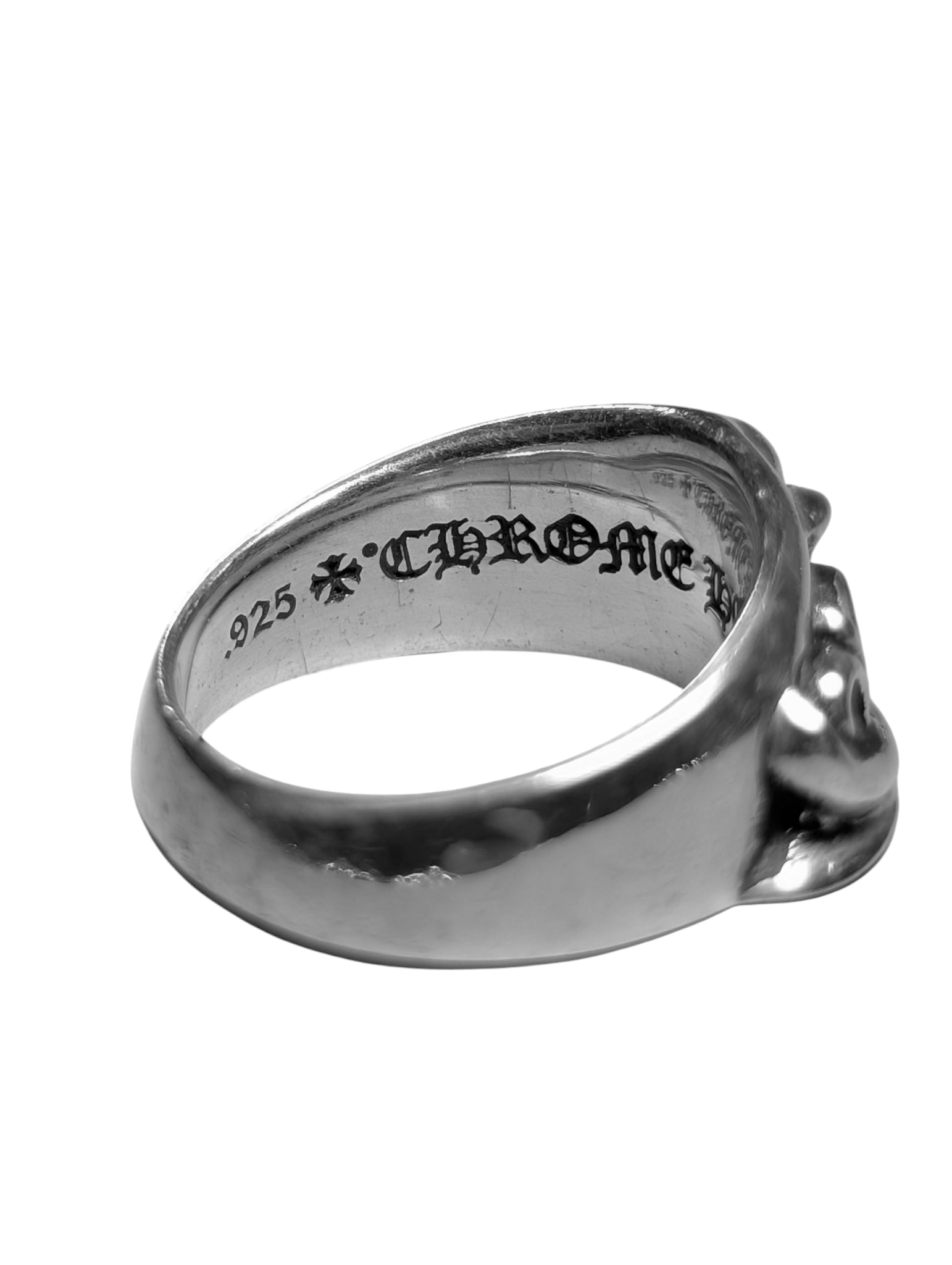 Chrome Hearts Silver Half Keeper Ring Authenticated Designer