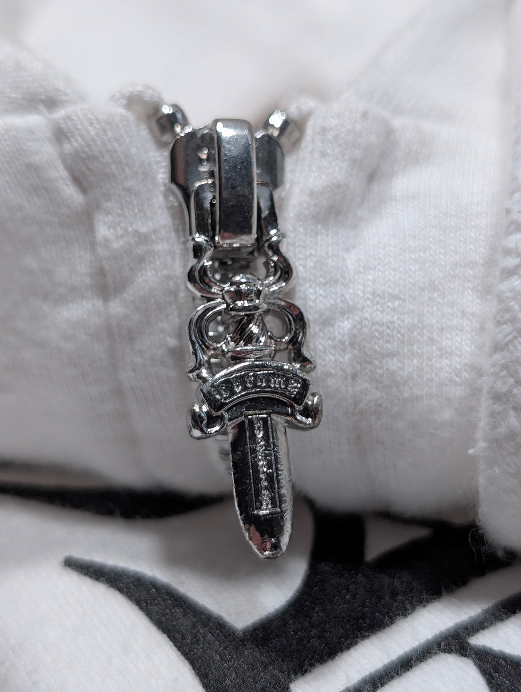 Chrome Hearts Vertical Logo Zip Up Hoodie Archival