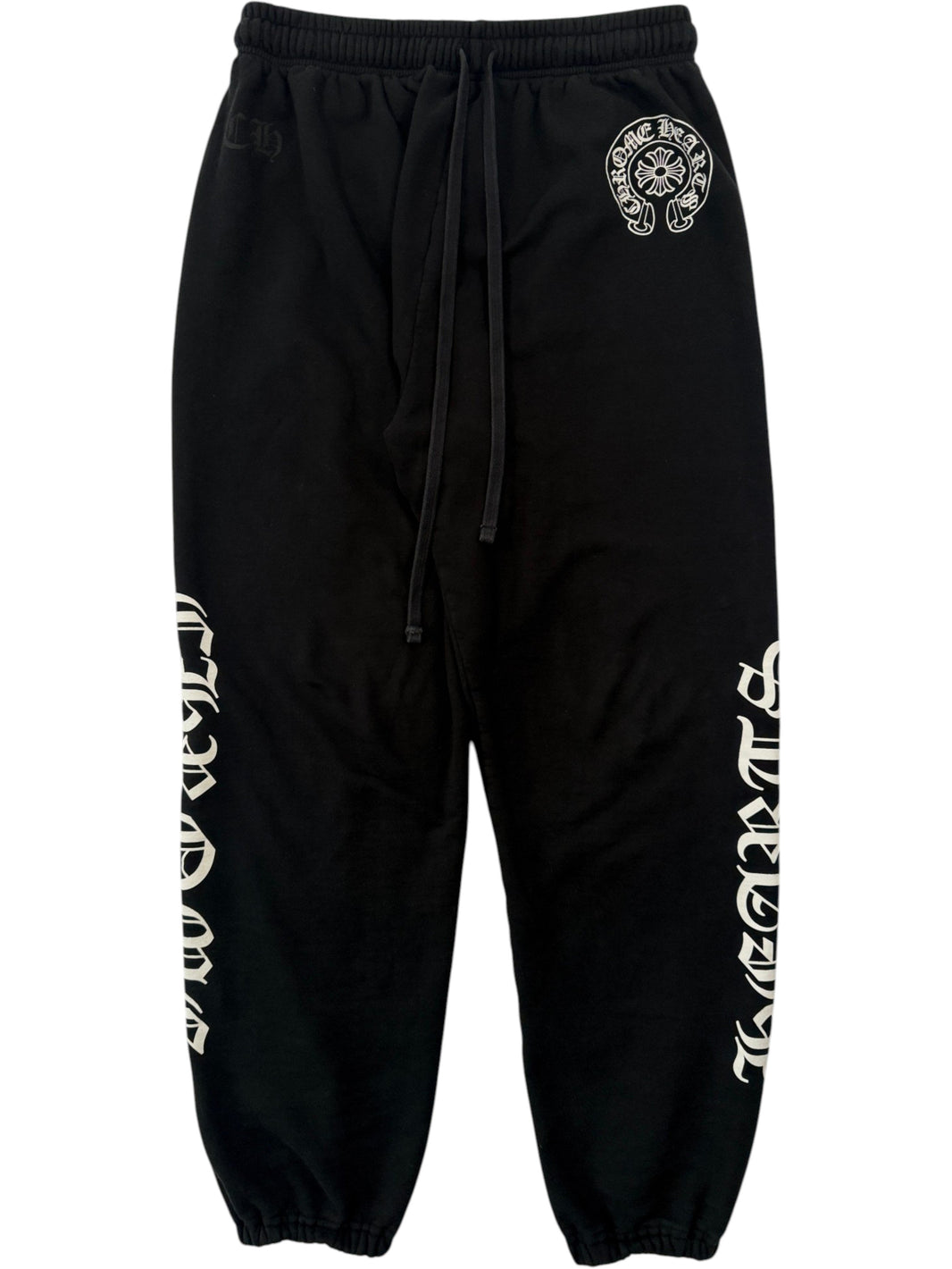 Chrome Hearts Horseshoe Logo Black Cotton Sweatpants