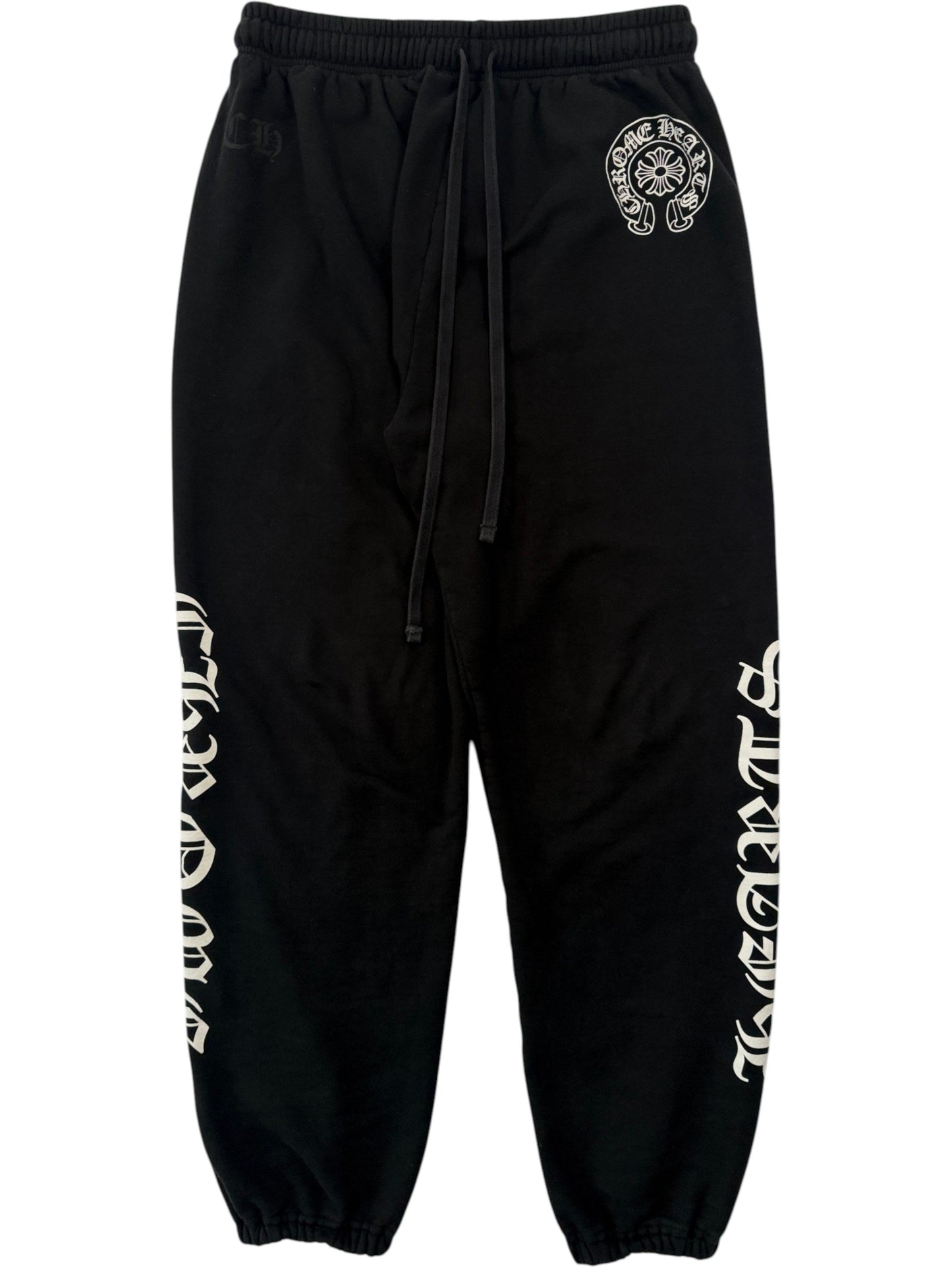 Chrome Hearts Horseshoe Logo Black Cotton Sweatpants
