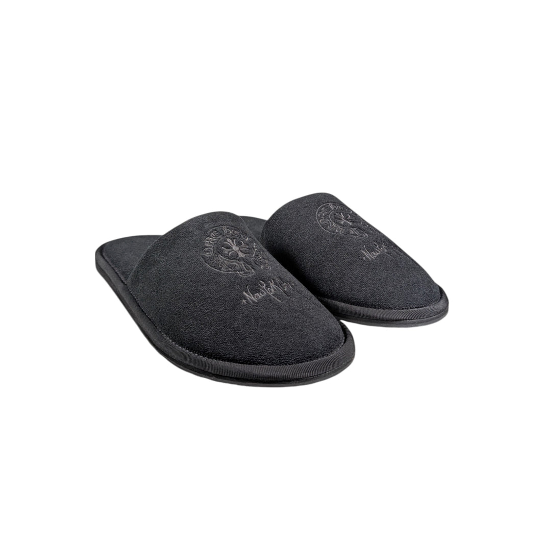 Chrome Hearts Hotel Slippers New York City Exclusive Sterling Silver Hardware
