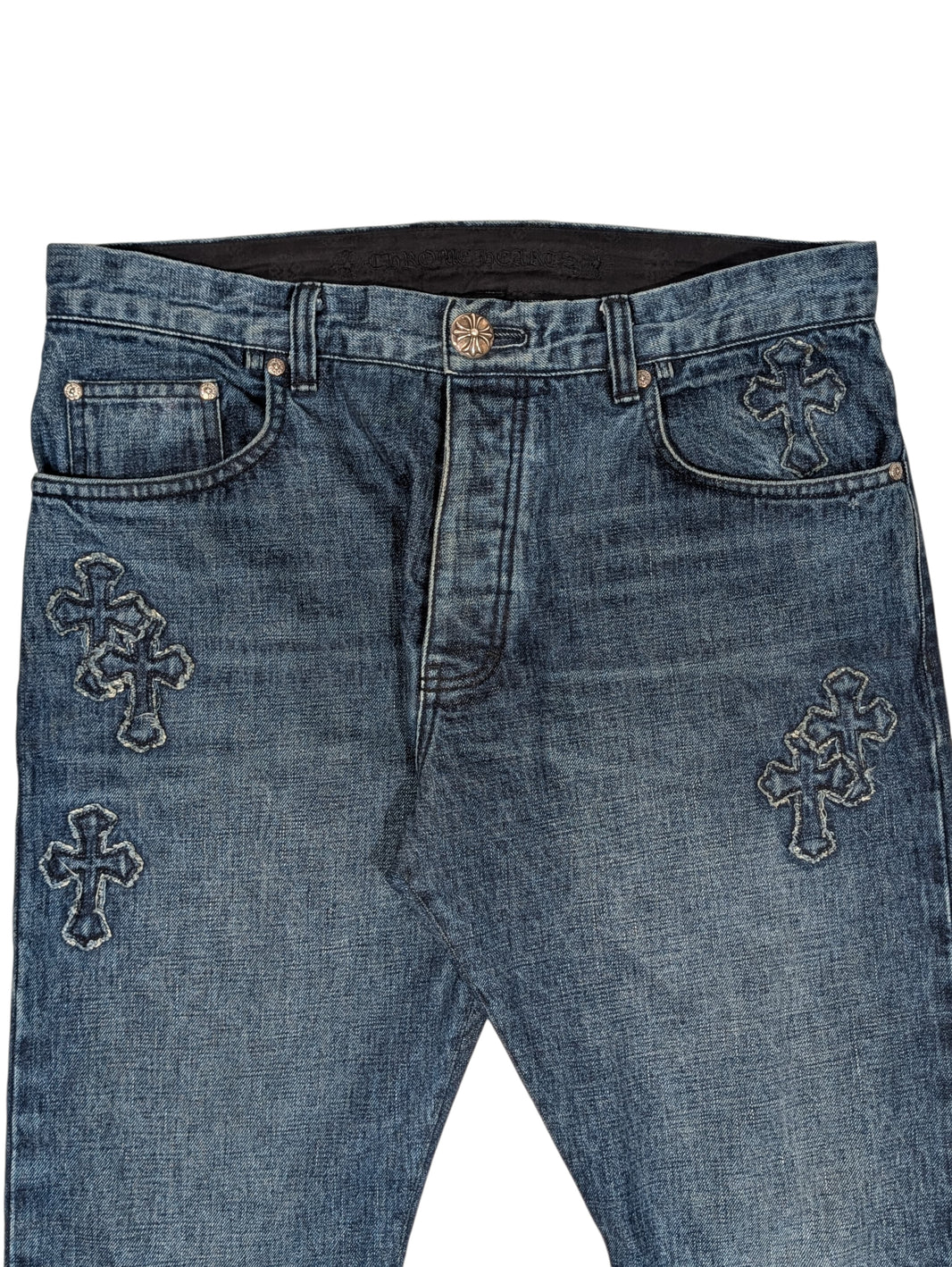 Chrome Hearts Denim Cross Patch Jeans Verified YP Collective