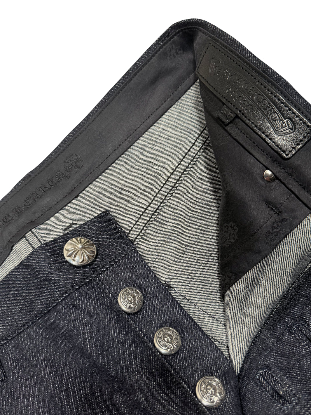 Chrome Hearts KS Jeans Selvedge Denim Authenticated Designer