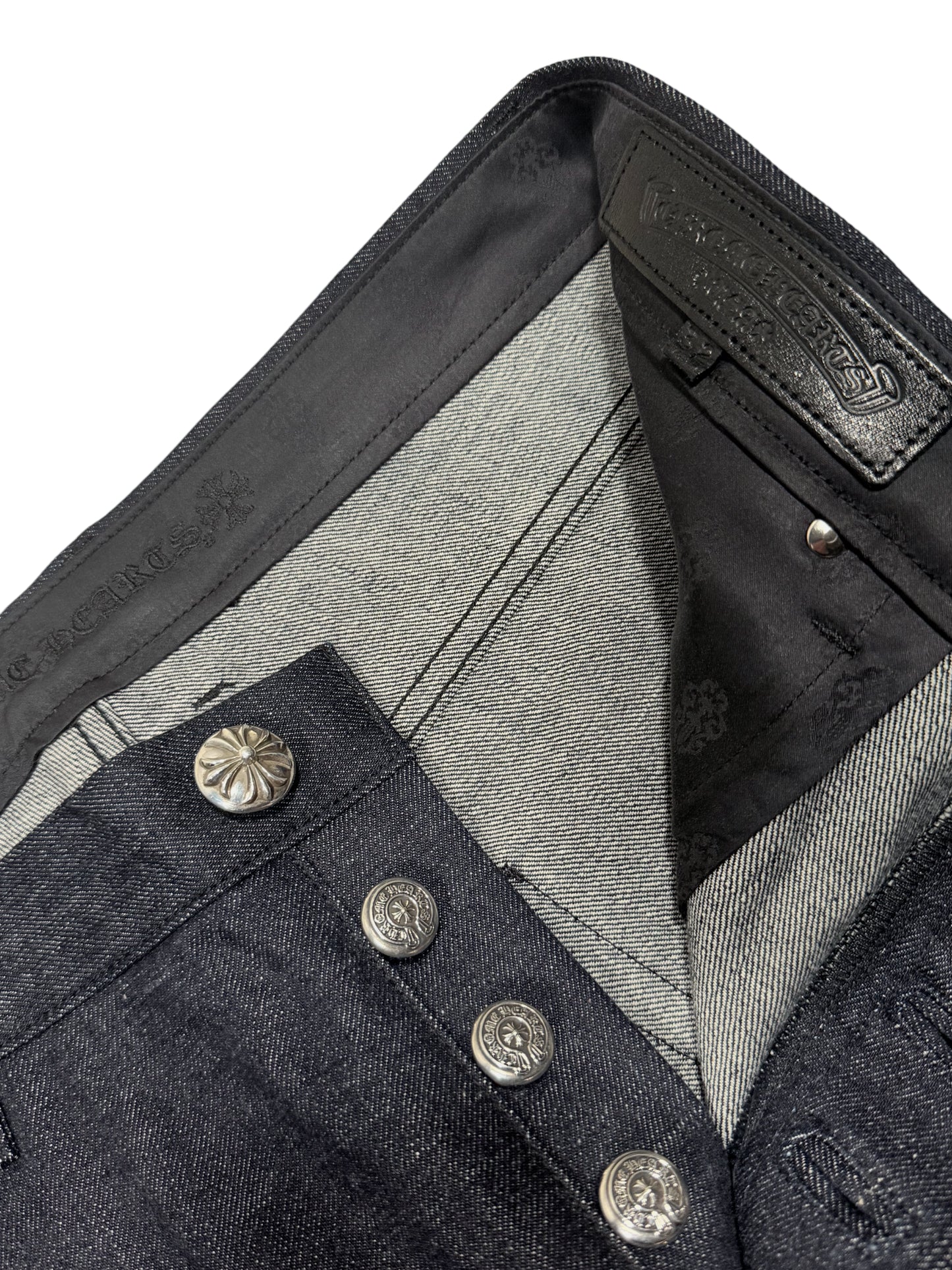 Chrome Hearts KS Jeans Selvedge Denim Authenticated Designer