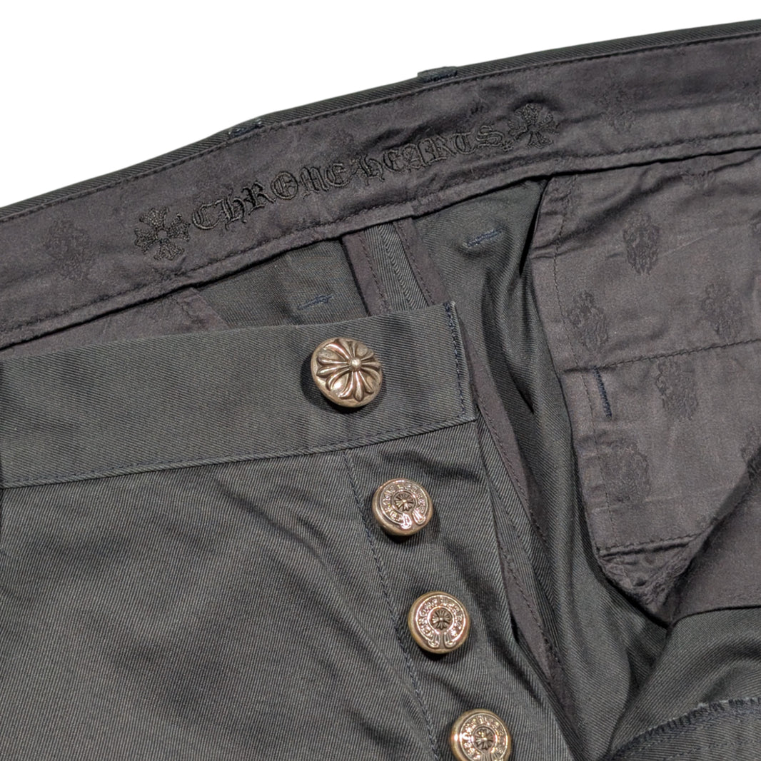 Chrome Hearts Red & Blue Cross Patch Chino Pants Authenticated Designer