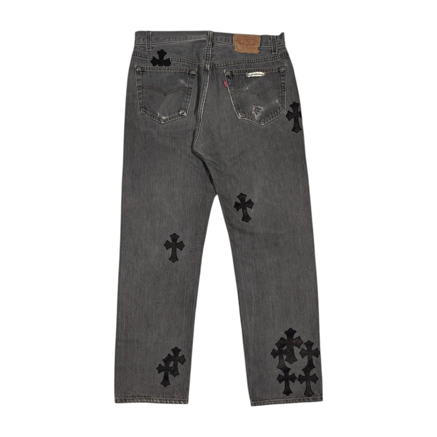 Grey Vintage Levi's Cross Patch Jeans