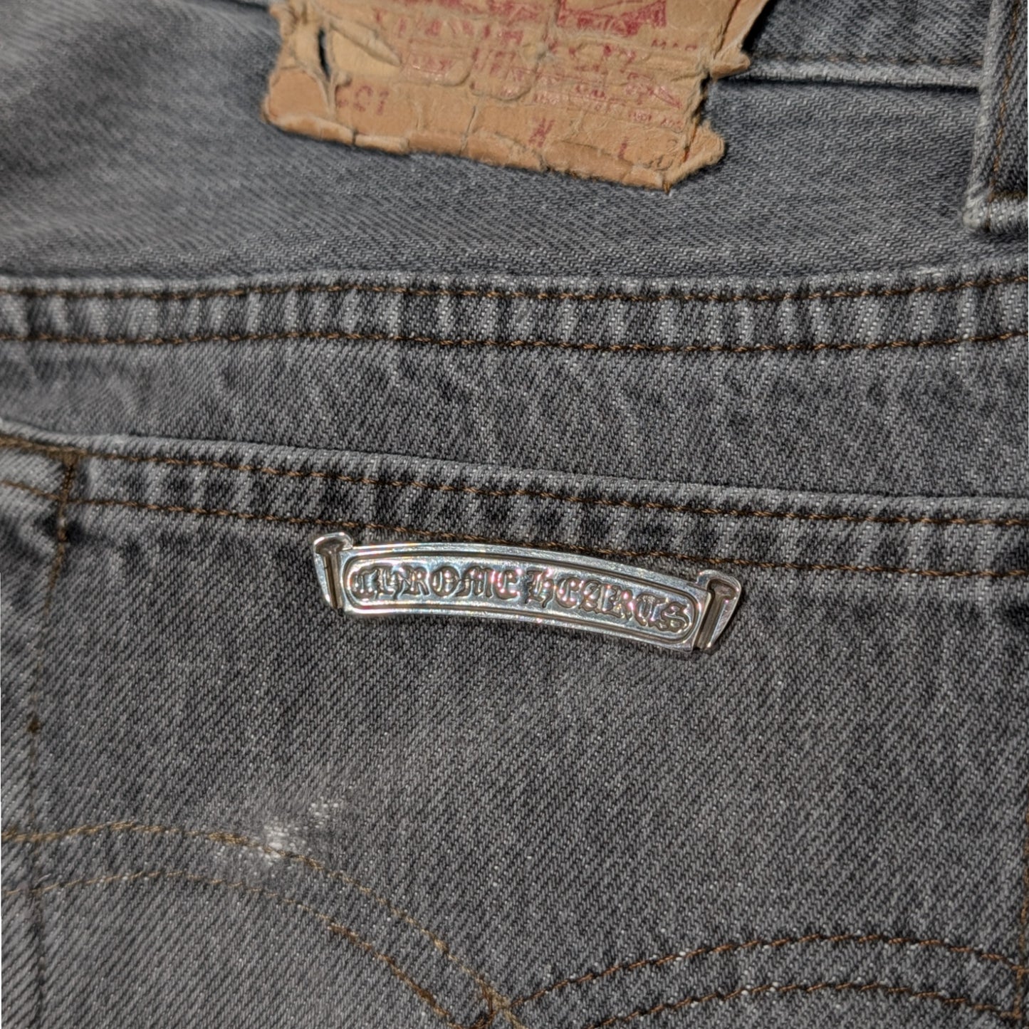 Grey Vintage Levi's Cross Patch Jeans
