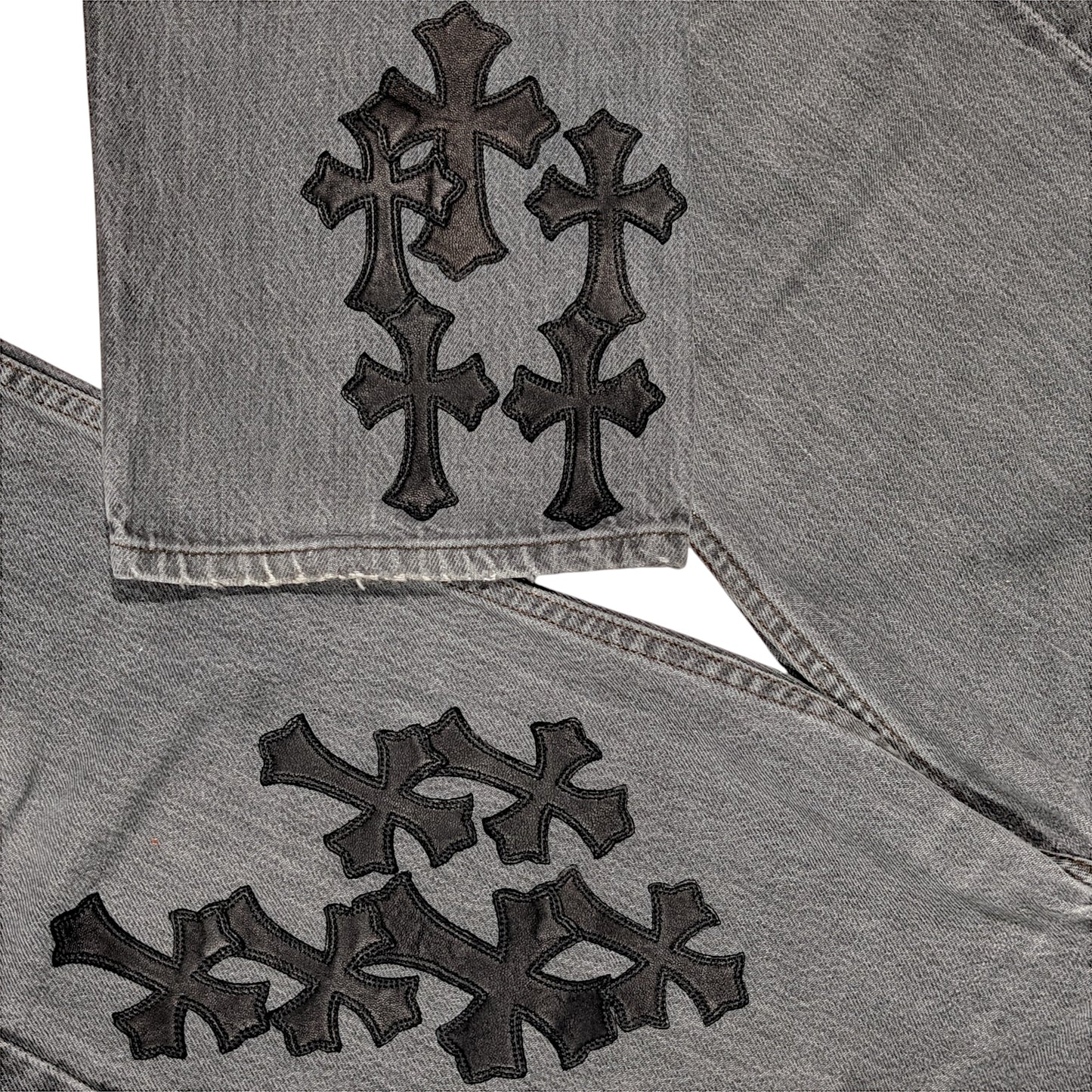 Grey Vintage Levi's Cross Patch Jeans