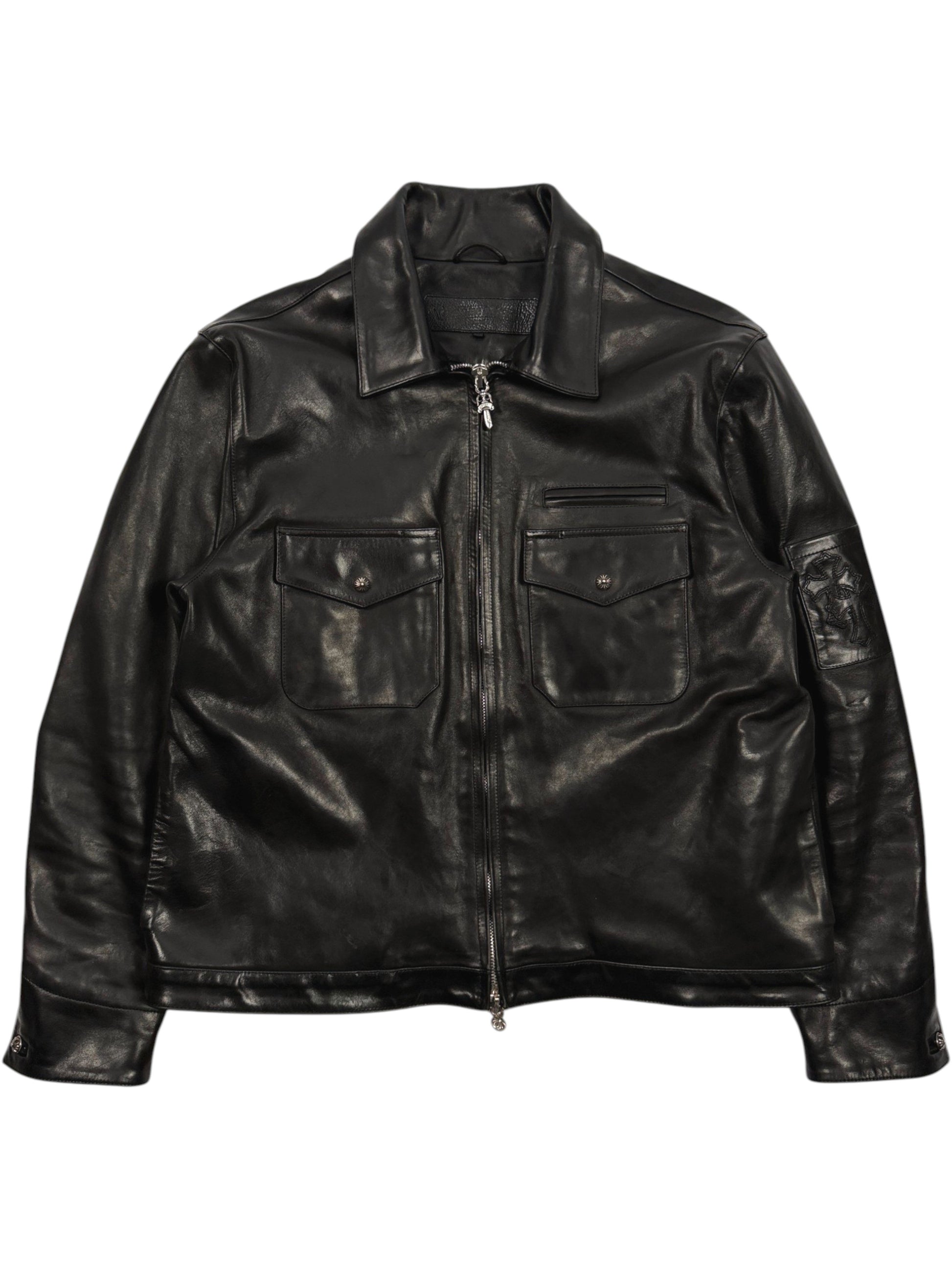 Chrome Hearts KB24 Horse Leather Jacket Black