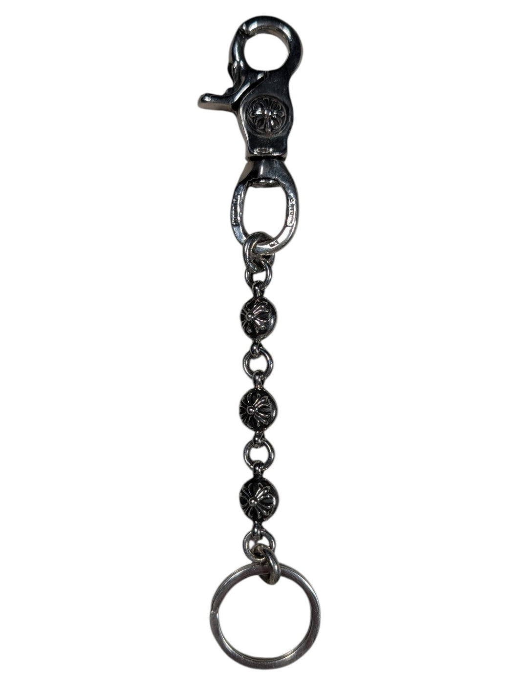 Crossball Keychain Clip Silver