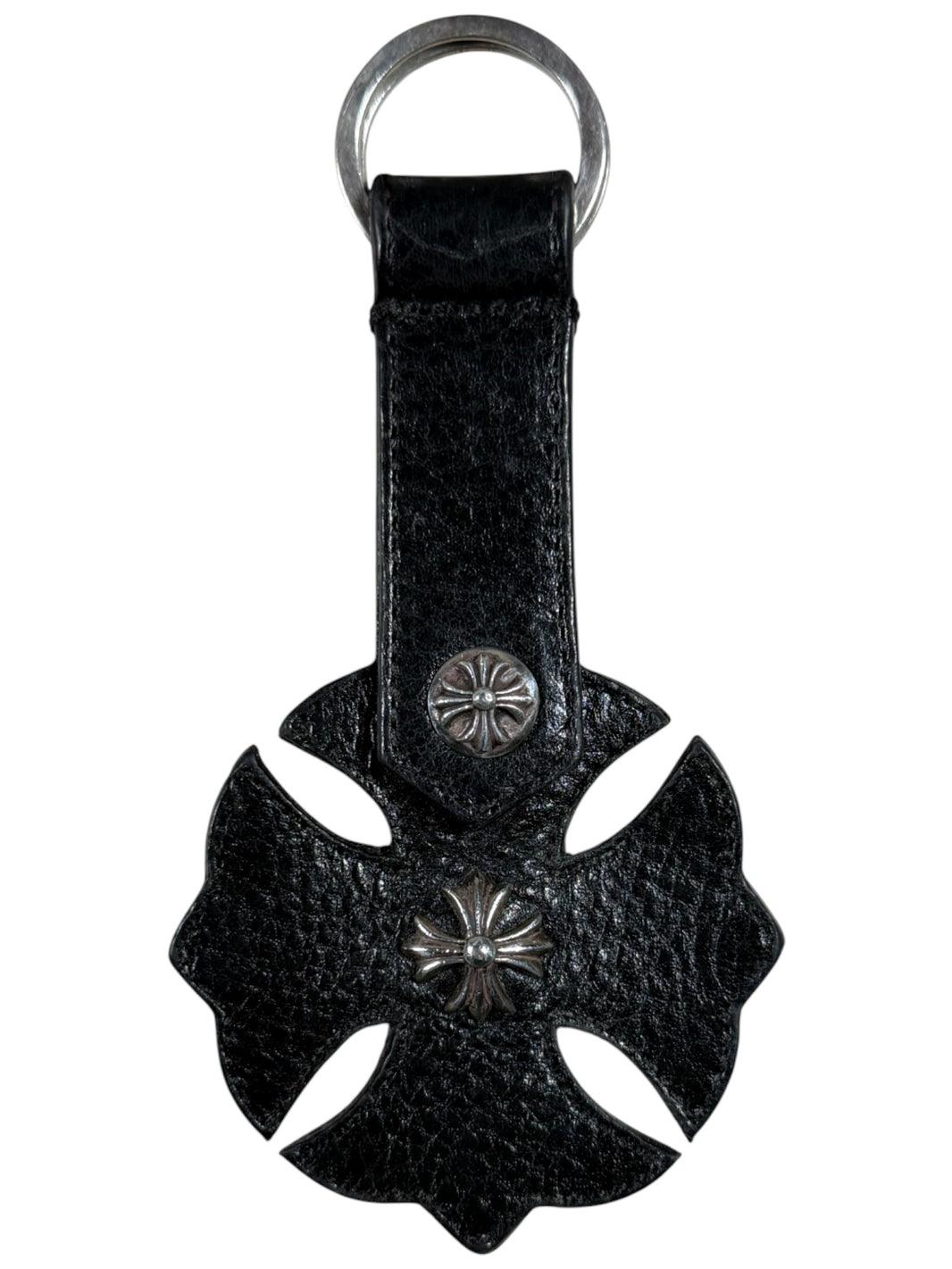 Leather Cross Plus Keychain