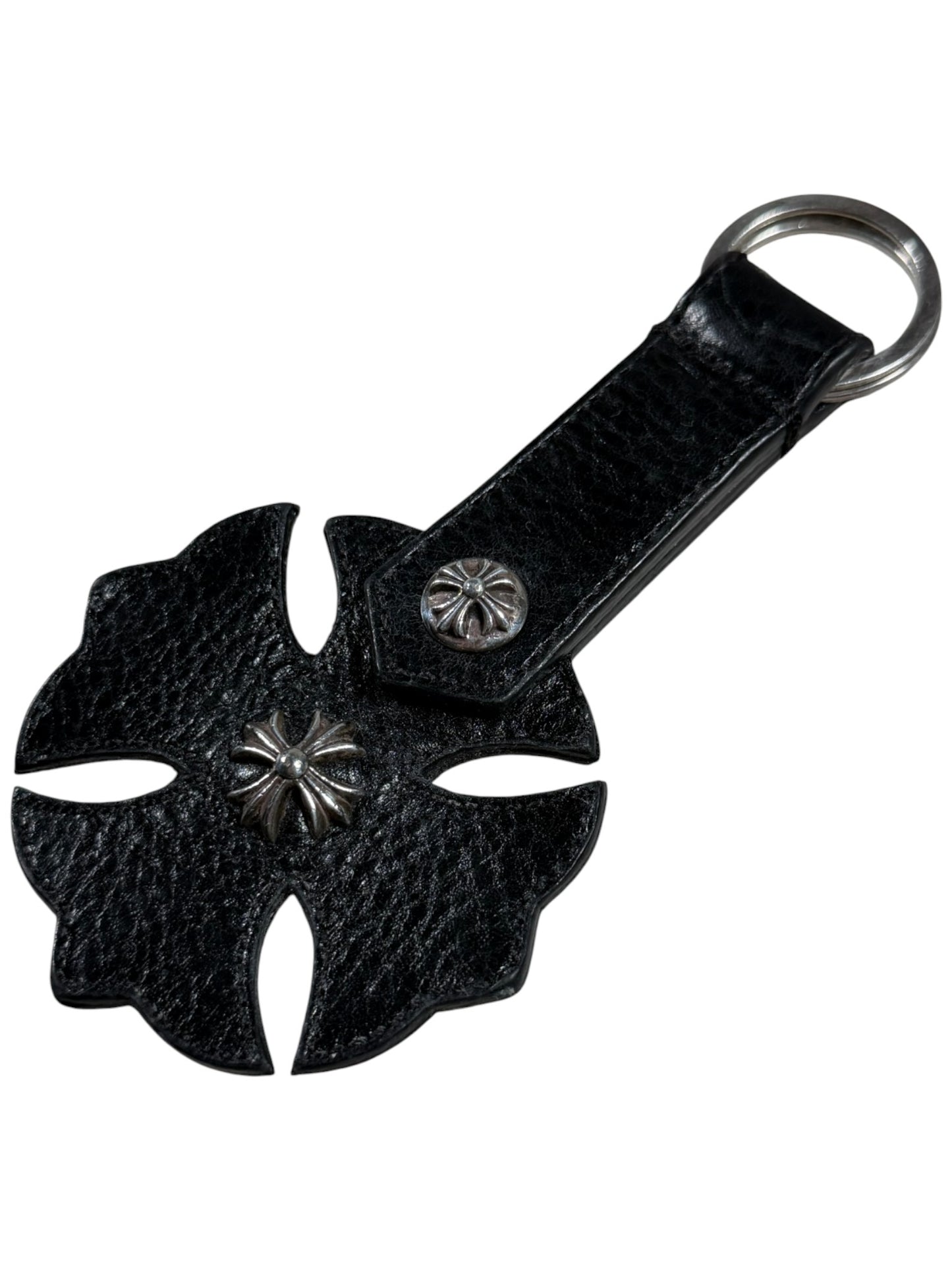 Leather Cross Plus Keychain