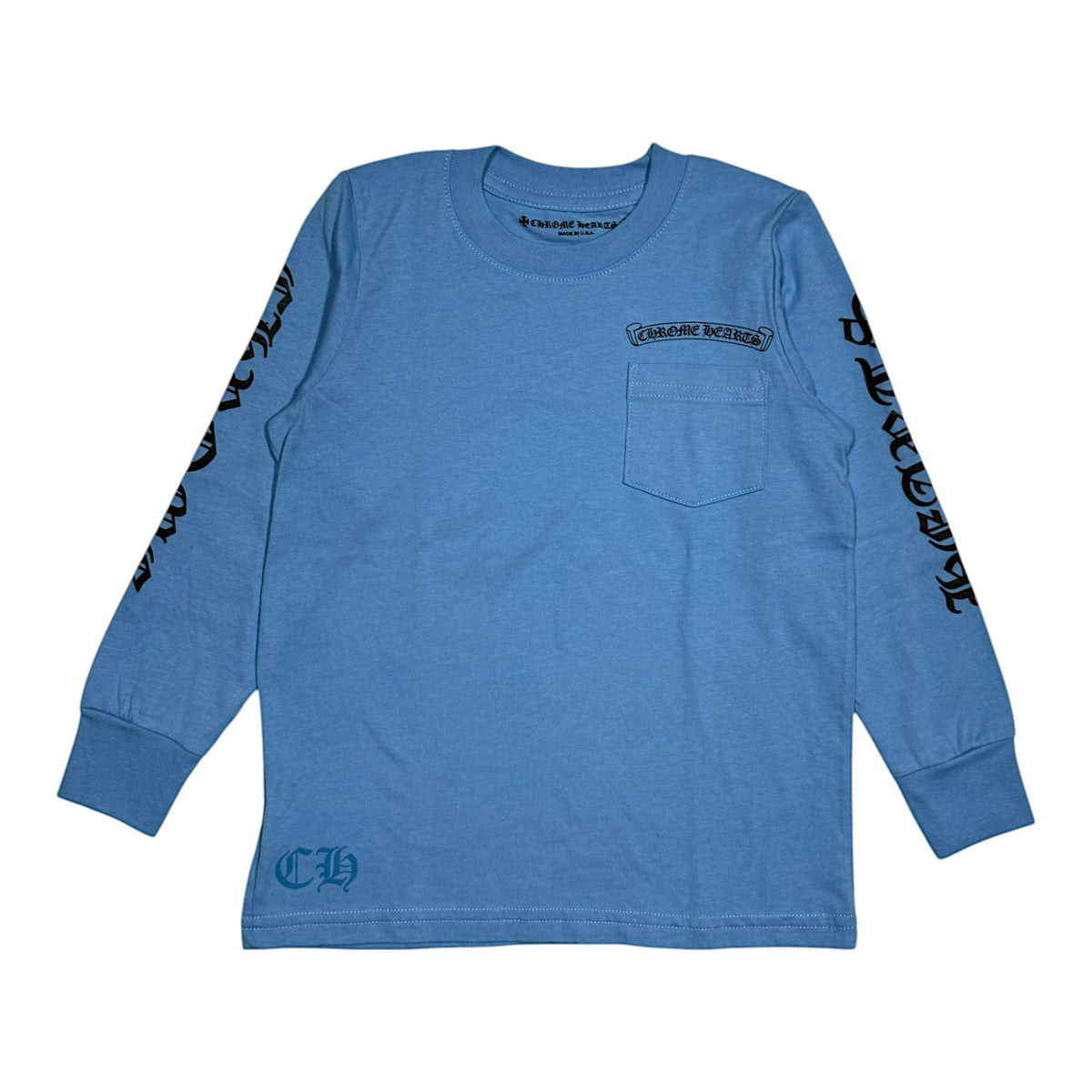 Kids Miami Exclusive CH Baby Blue LS T-Shirt by Chrome Hearts | YP 