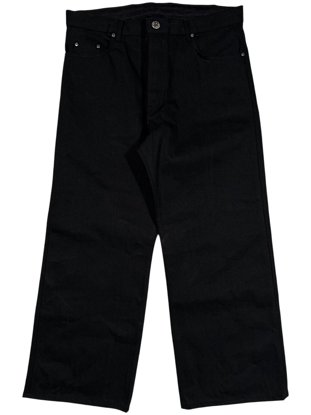 Chrome Hearts KS Jeans Black Selvedge Denim Wide Leg