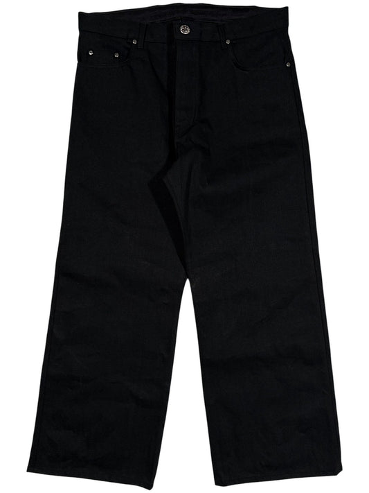 Chrome Hearts KS Jeans Black Selvedge Denim Wide Leg