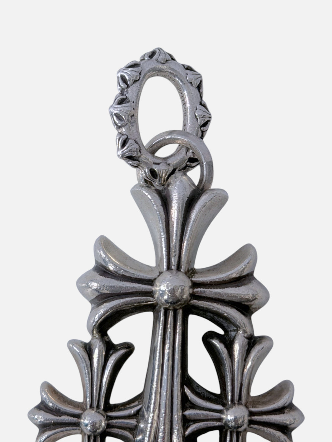 CH Cross Oval Bail on Chrome Hearts Large Triple Cross Pendant