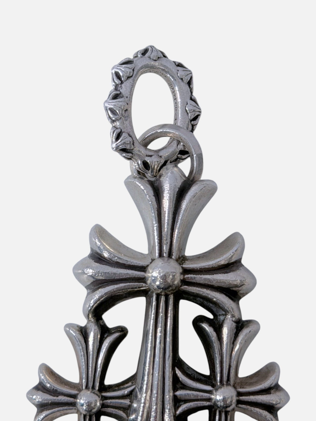 CH Cross Oval Bail on Chrome Hearts Large Triple Cross Pendant