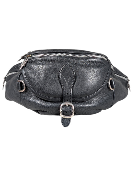 Chrome Hearts Snat Pack #1 Black Leather Crossbody Bag Authentic Small Bags