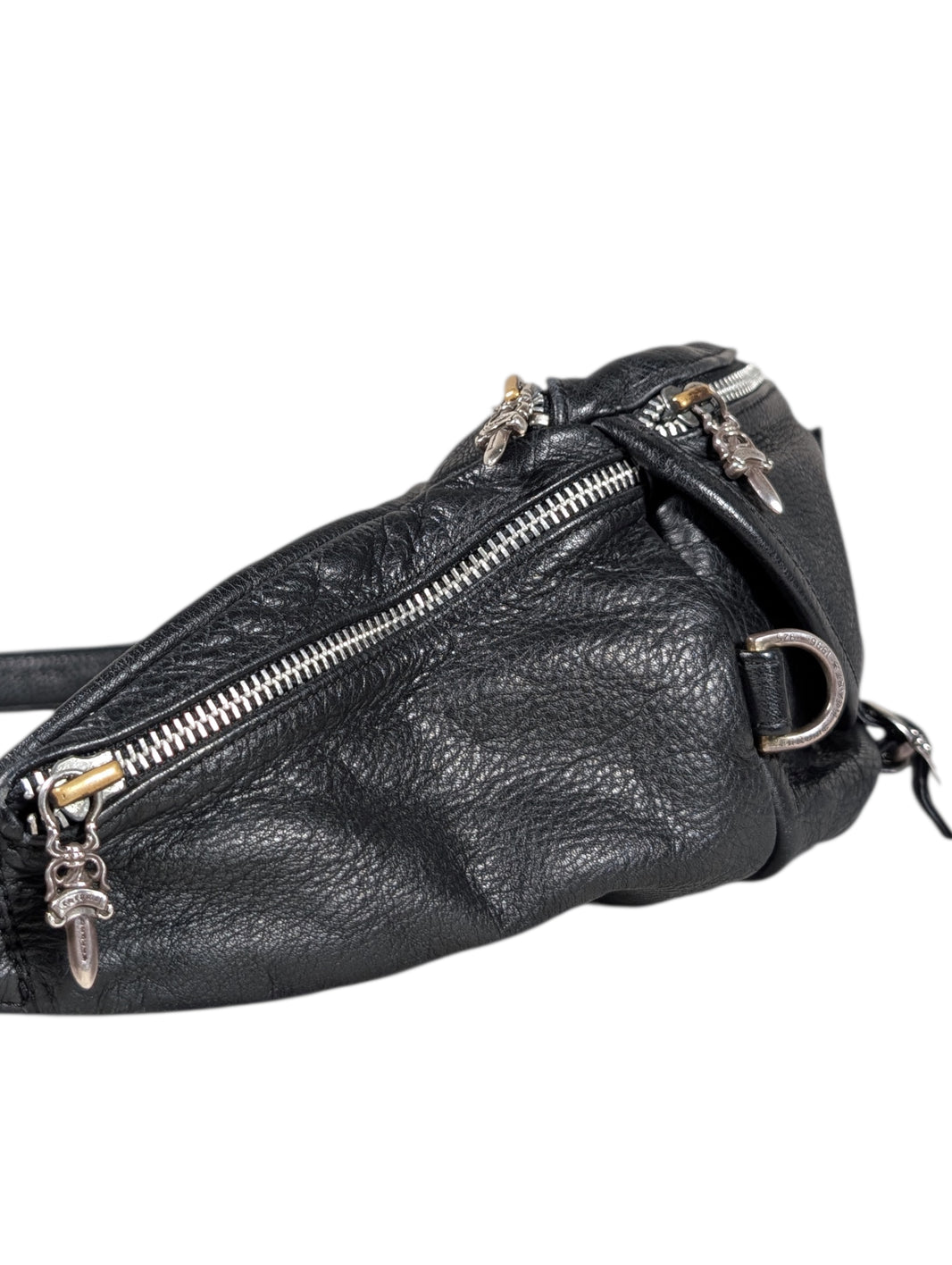 Chrome Hearts Snat Pack #1 Black Leather Crossbody Bag Archival
