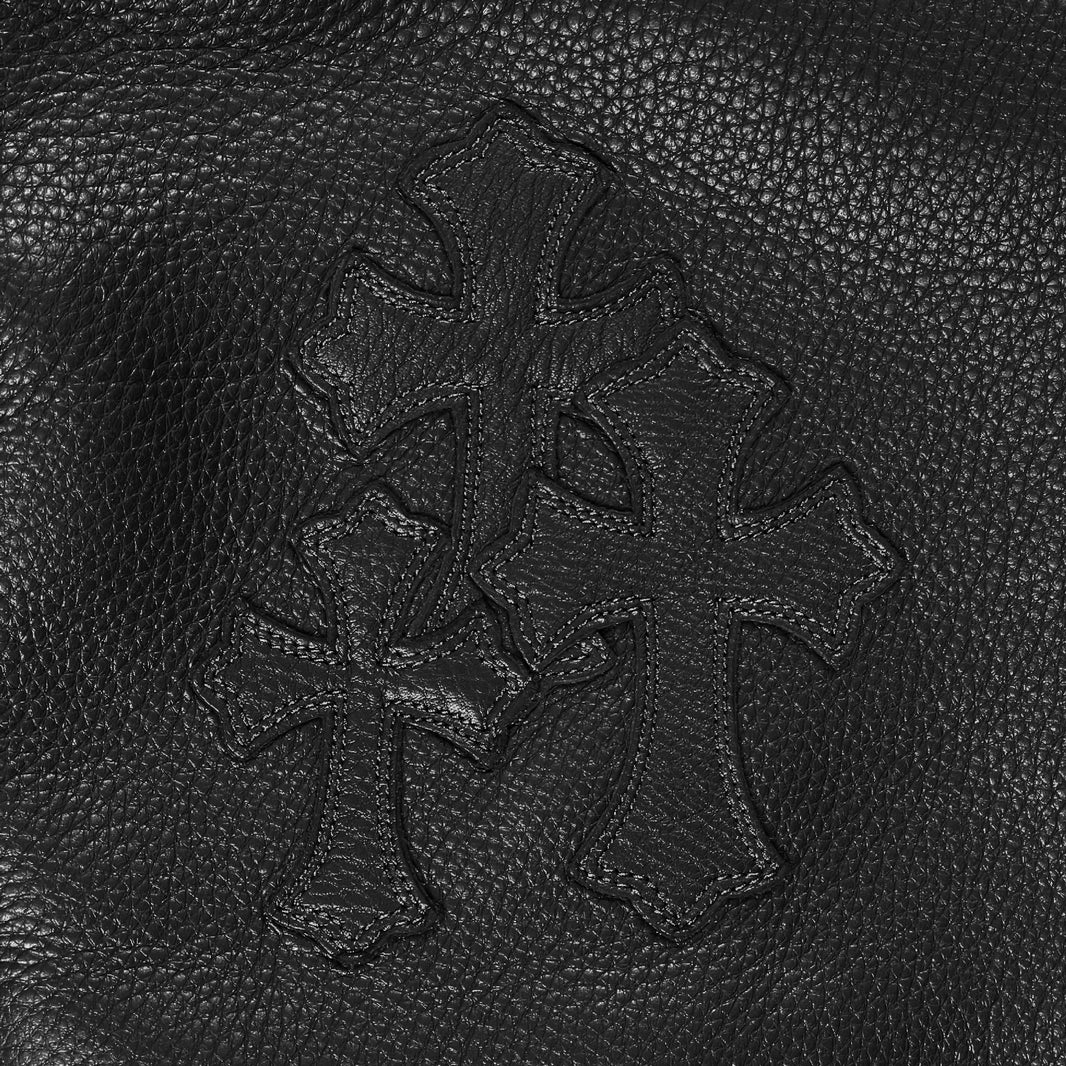 Chrome Hearts Leather Chino Cross Patch Pants Verified YP Collective