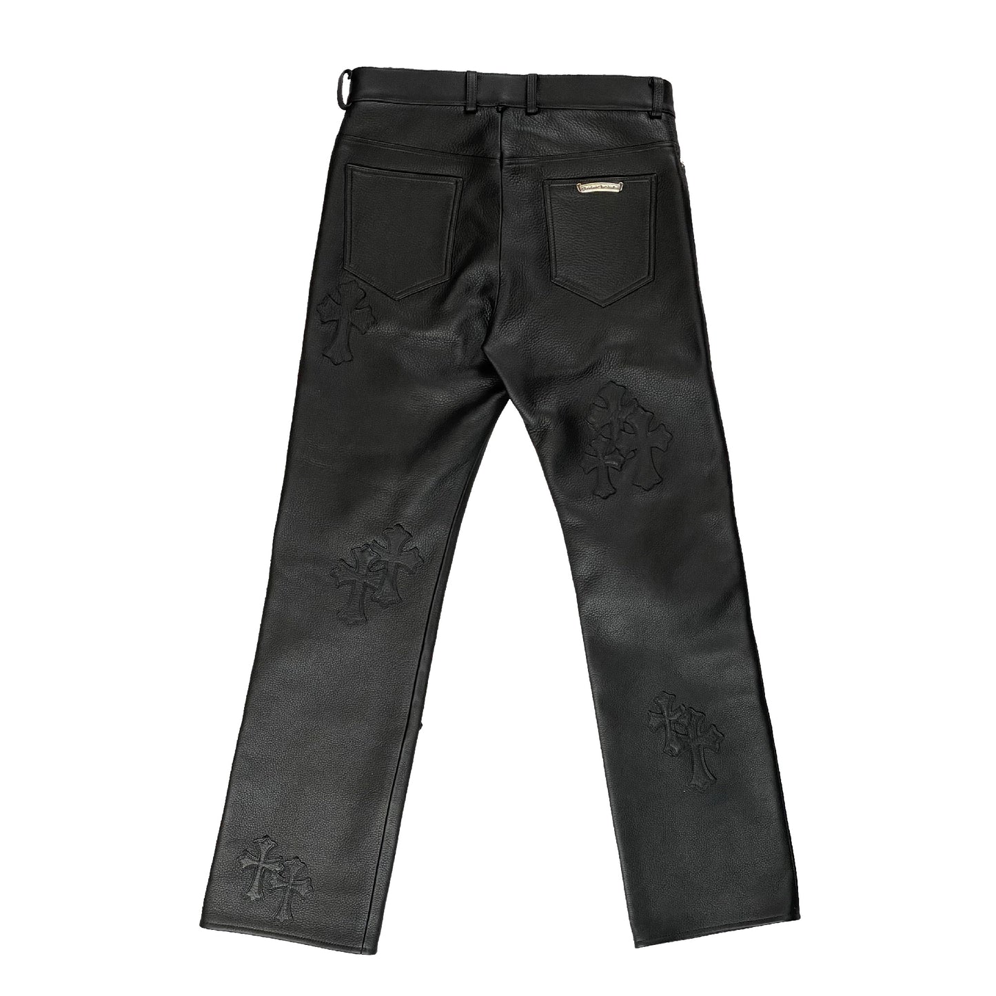 Leather Chino Cross Patch Pants