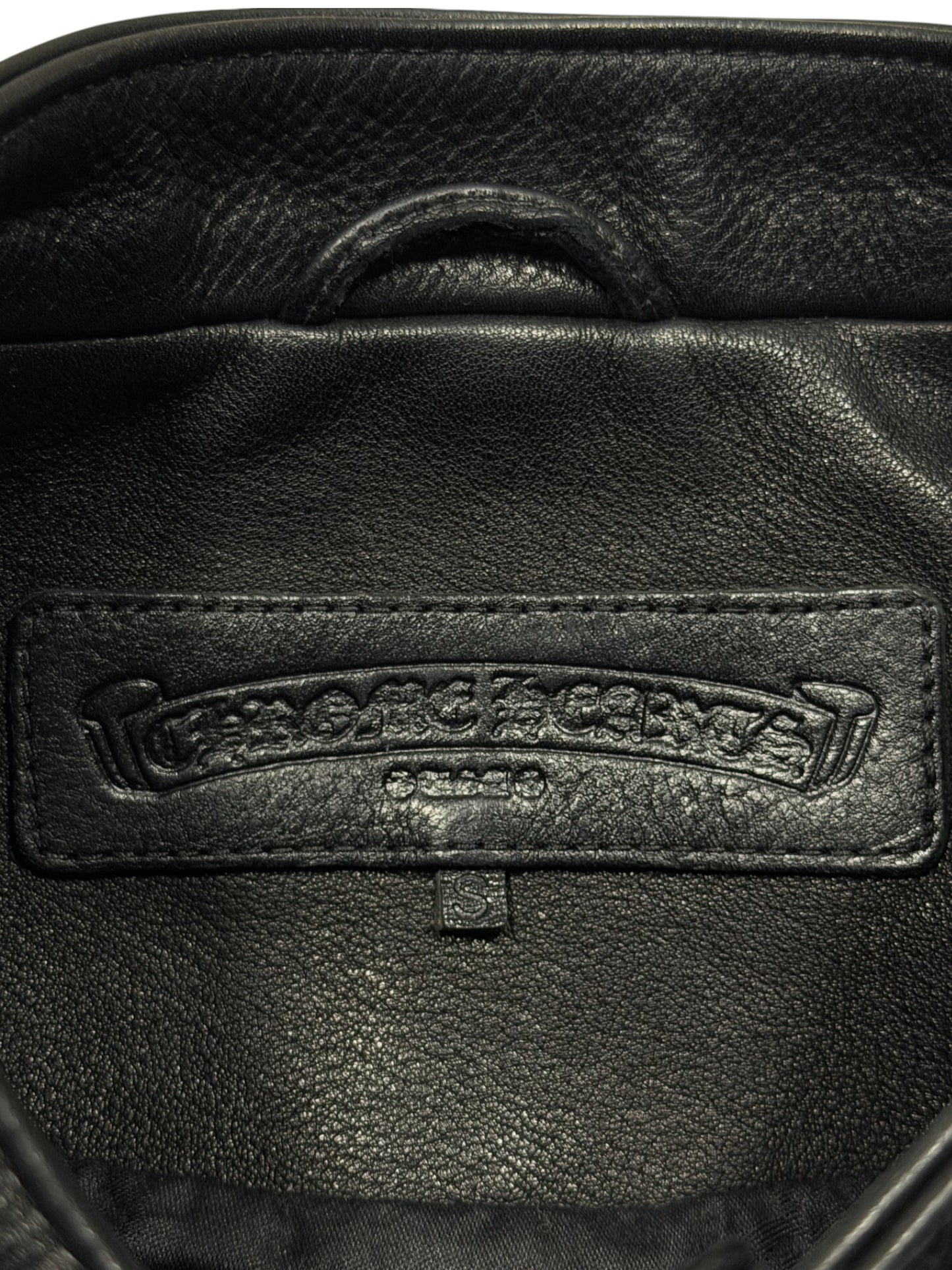 Cemetery Cross Patch Leather Jacket