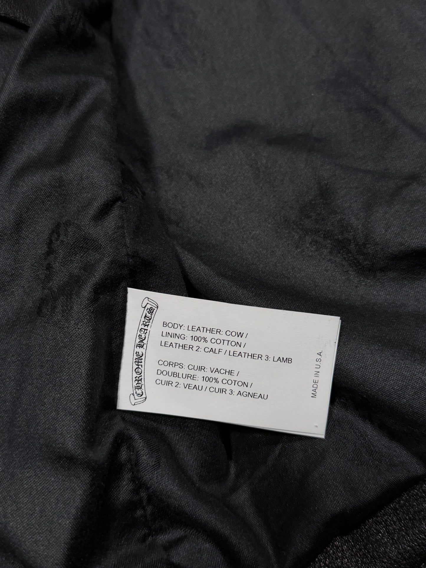 Cemetery Cross Patch Leather Jacket