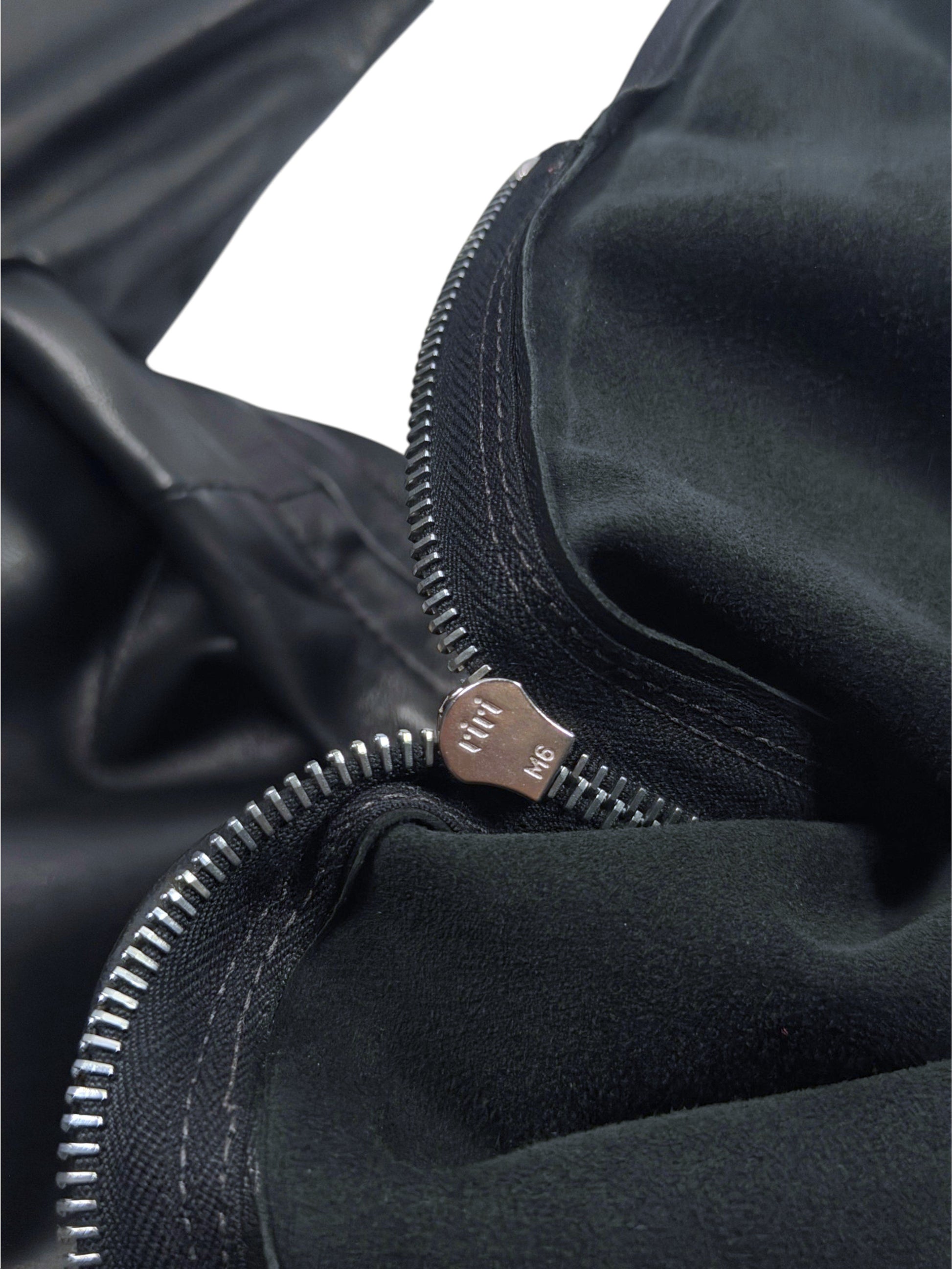 Cashmere Lined Interior of Chrome Hearts Leather Tunic