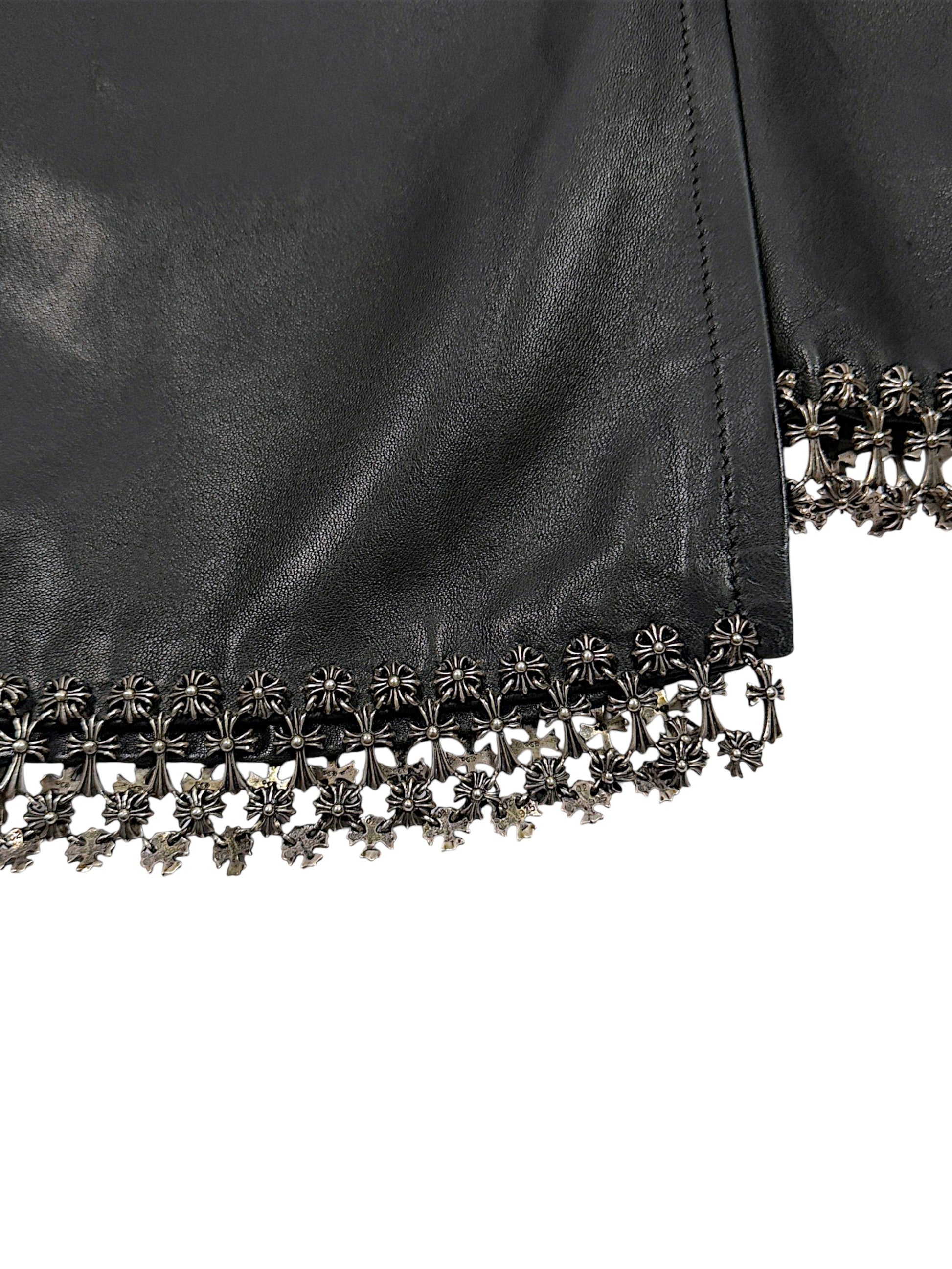 Sterling Silver Cross Links Bordering Chrome Hearts Tunic