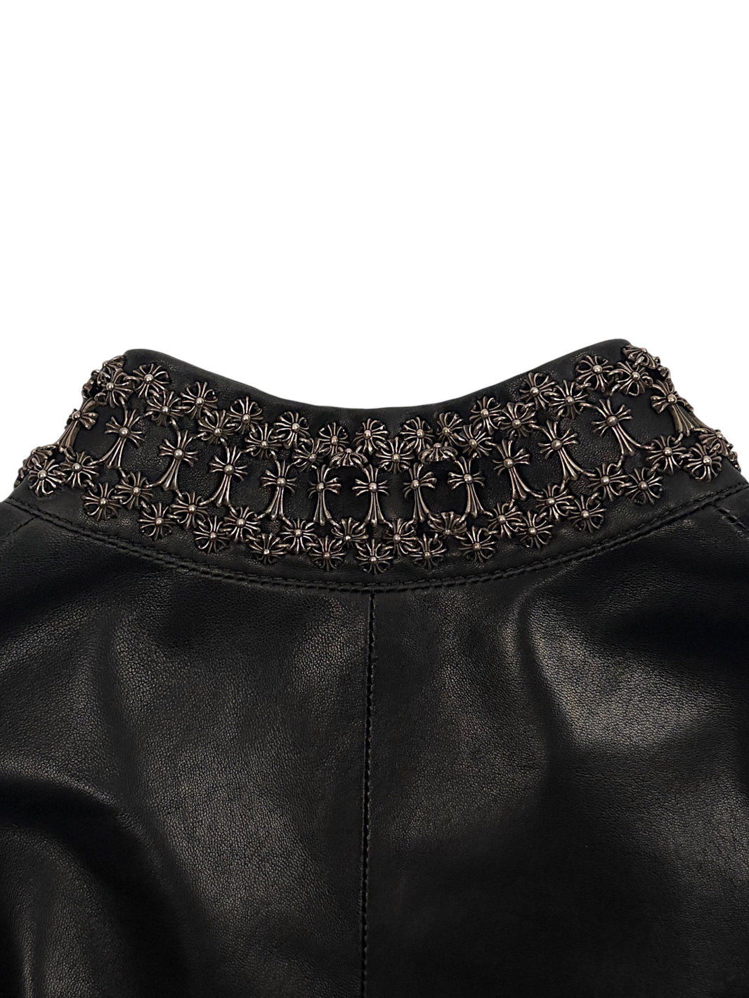 Chrome Hearts Chain Mail Cross Collar Sterling Silver