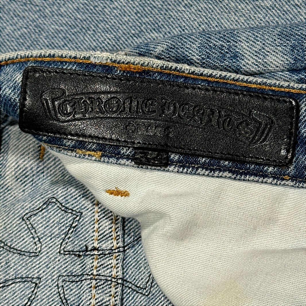 Chrome Hearts Blue Cross Patch Levi's Jeans Authenticated Designer