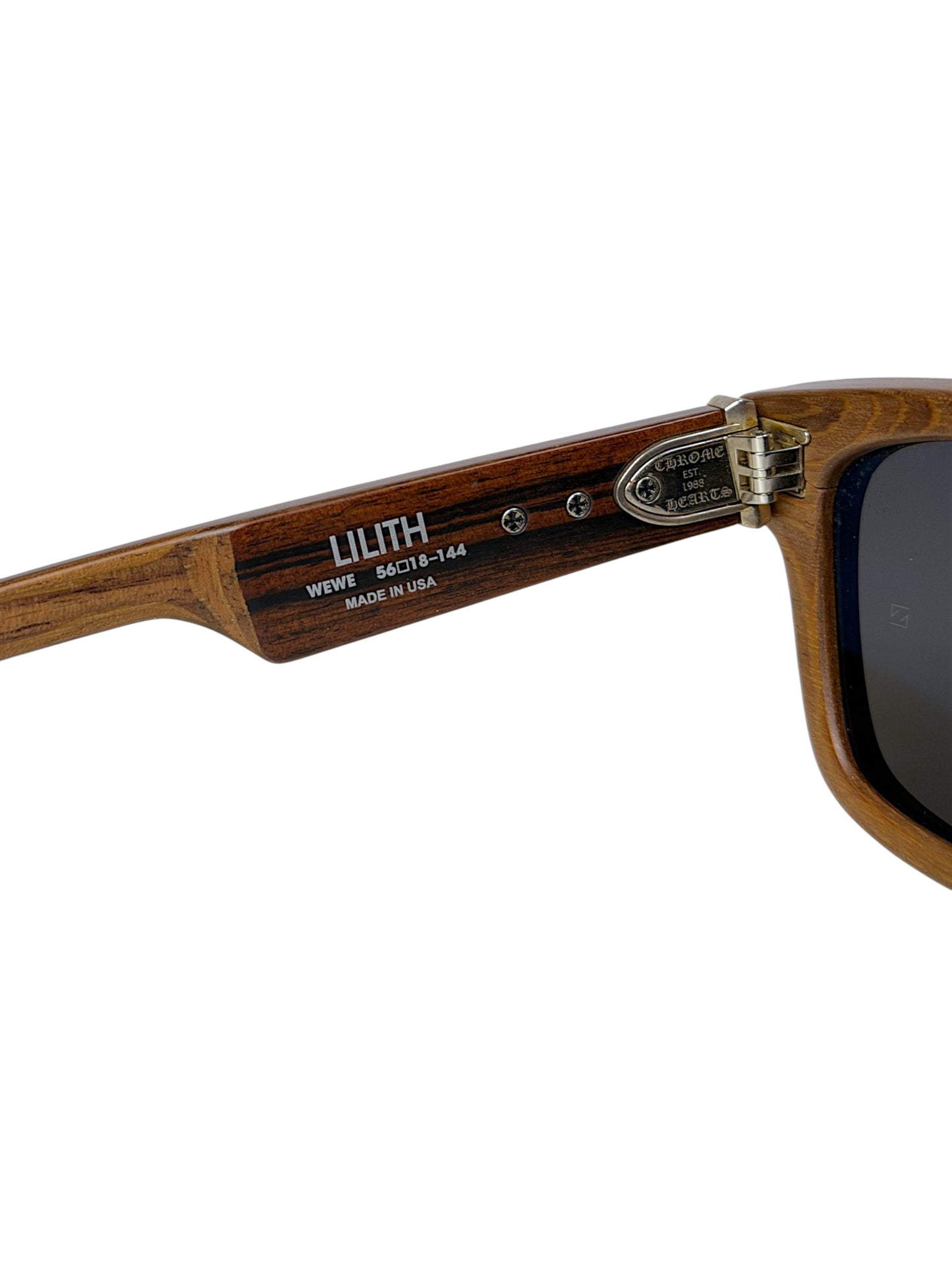 Chrome Hearts Lilith WEWE Wood Grain Sunglasses Brown