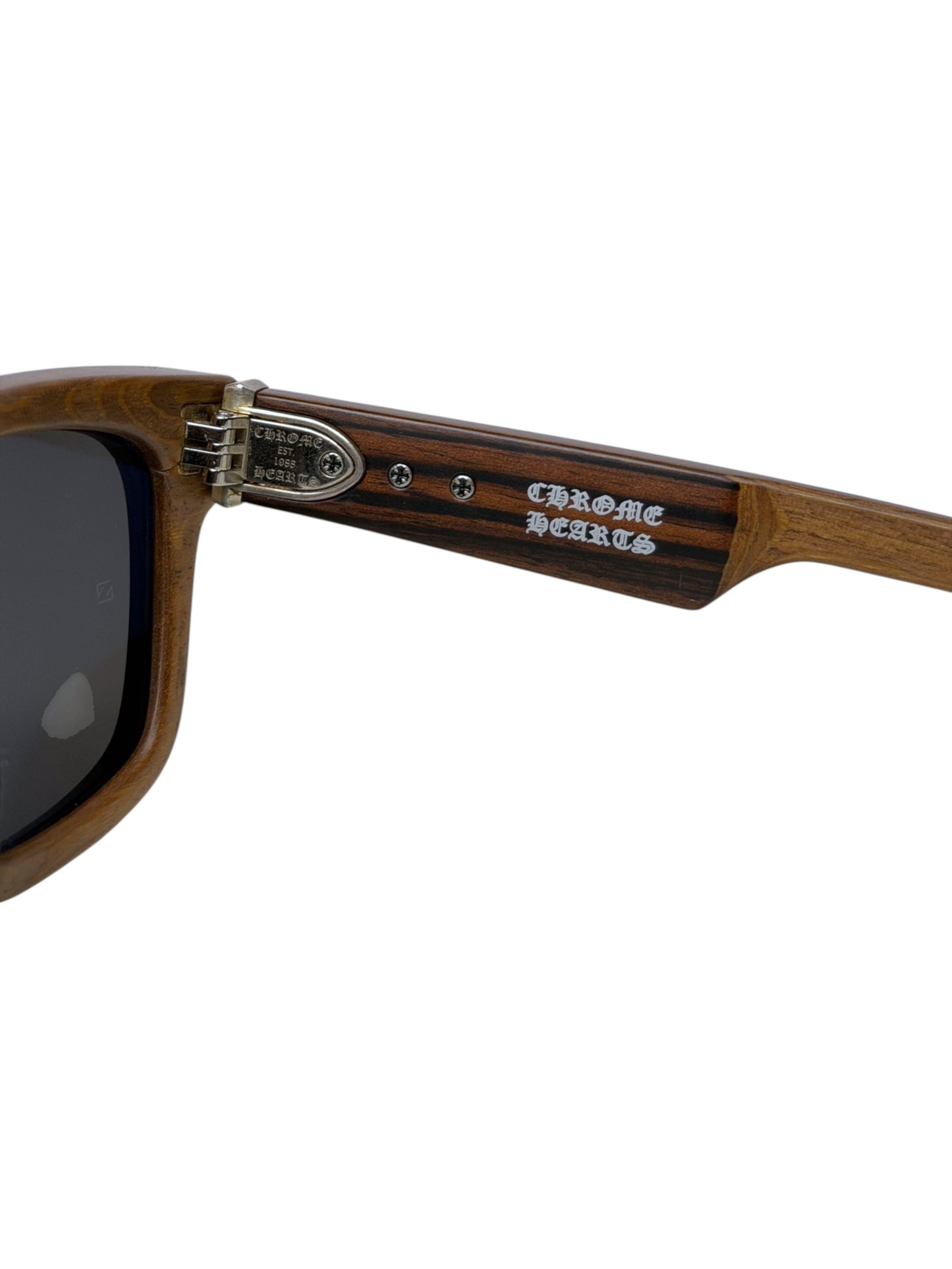 Chrome Hearts Engraved Temple Wood Grain Lilith Sunglasses