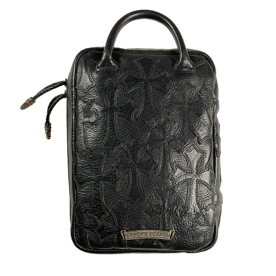 Chrome Hearts Loaded Leather Cross Patch Bag "Everyday Carry" Sterling Silver Hardware