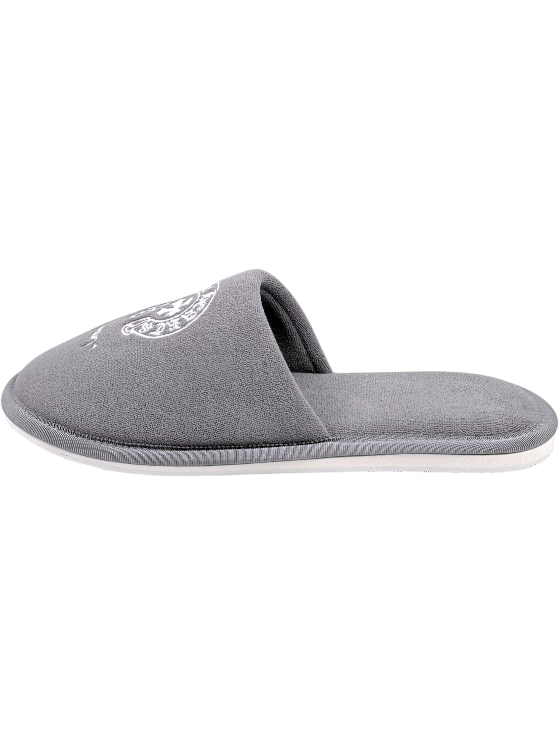 Chrome Hearts Grey Slides Rubber Sole Horseshoe Logo