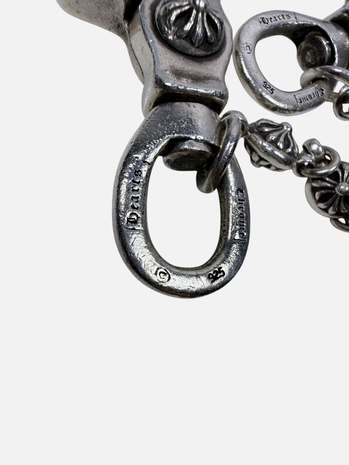 Sterling .925 Silver Swivel Clasp Chrome Hearts Cross Ball Chain